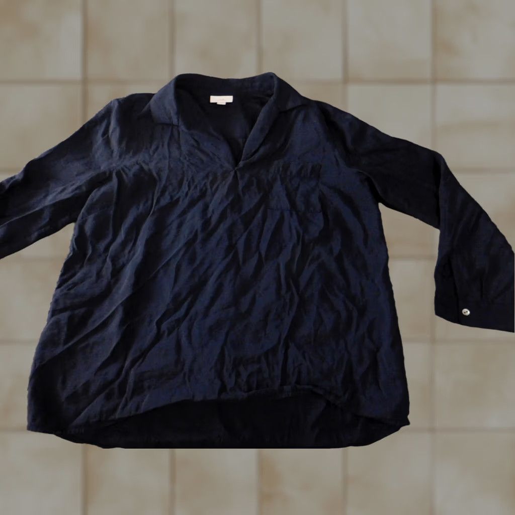 J. Jill J. Jill Blouse PS Petite Blue Crew Neck Pullover Cap Sleeve Button Regular Fit Womens Shirt Top Casual Setty? Size S / US 4 / IT 40 - 1 Thumbnail