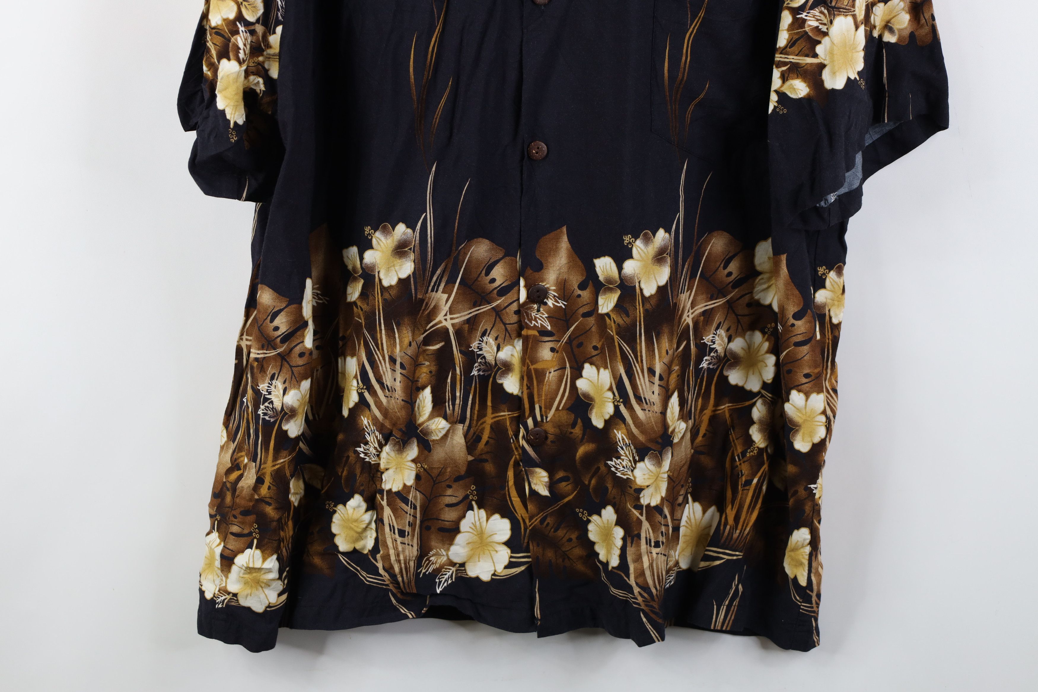 Vintage Vintage 90s Streetwear Flower Hawaiian Button Shirt USA Size US XXL / EU 58 / 5 - 3 Thumbnail