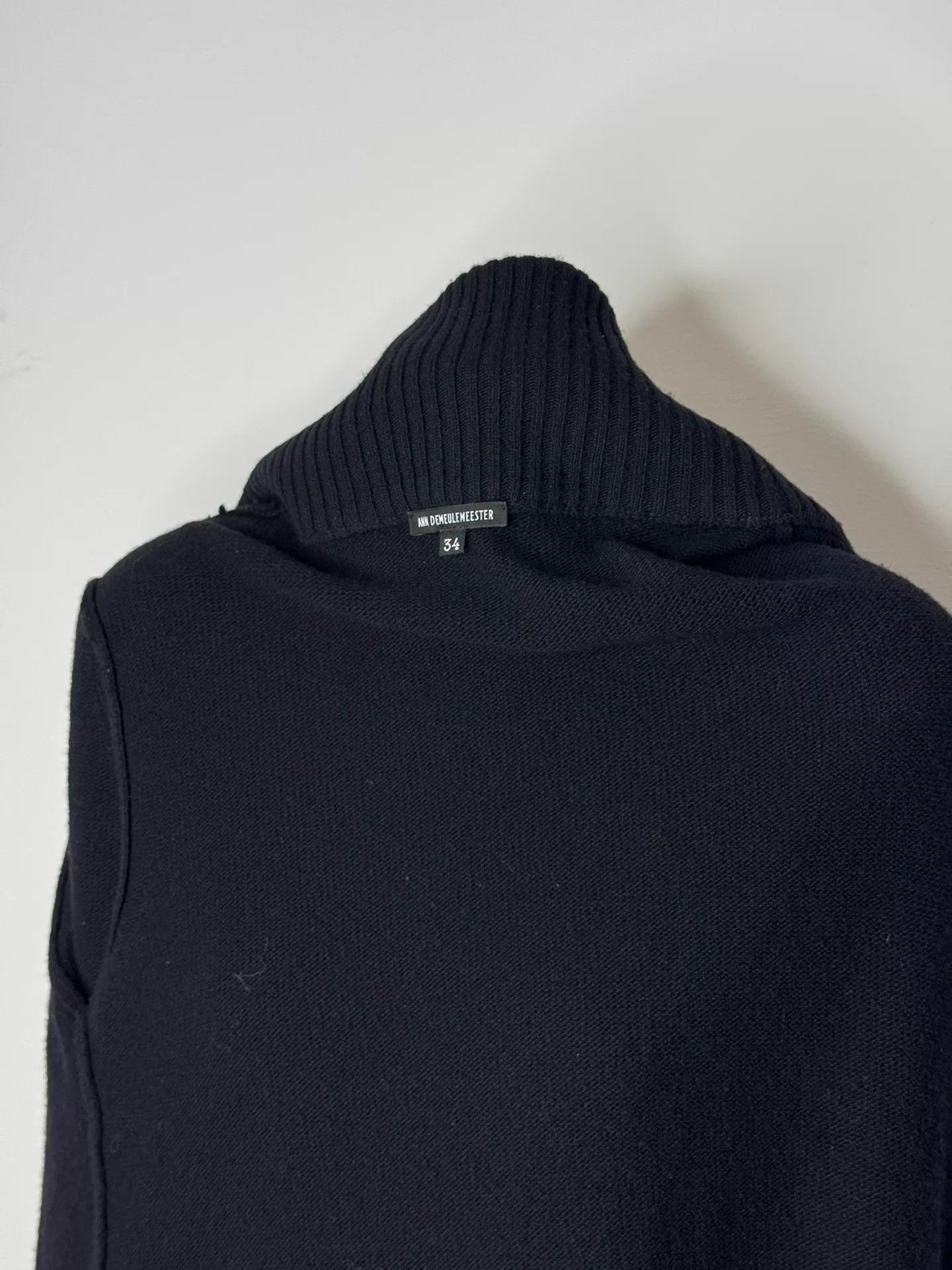 Ann Demeulemeester AnnDemeulemeester Asym Placket Wool & Cashmere Knit Jacket Size XXS / US 00 / IT 34 - 4 Thumbnail