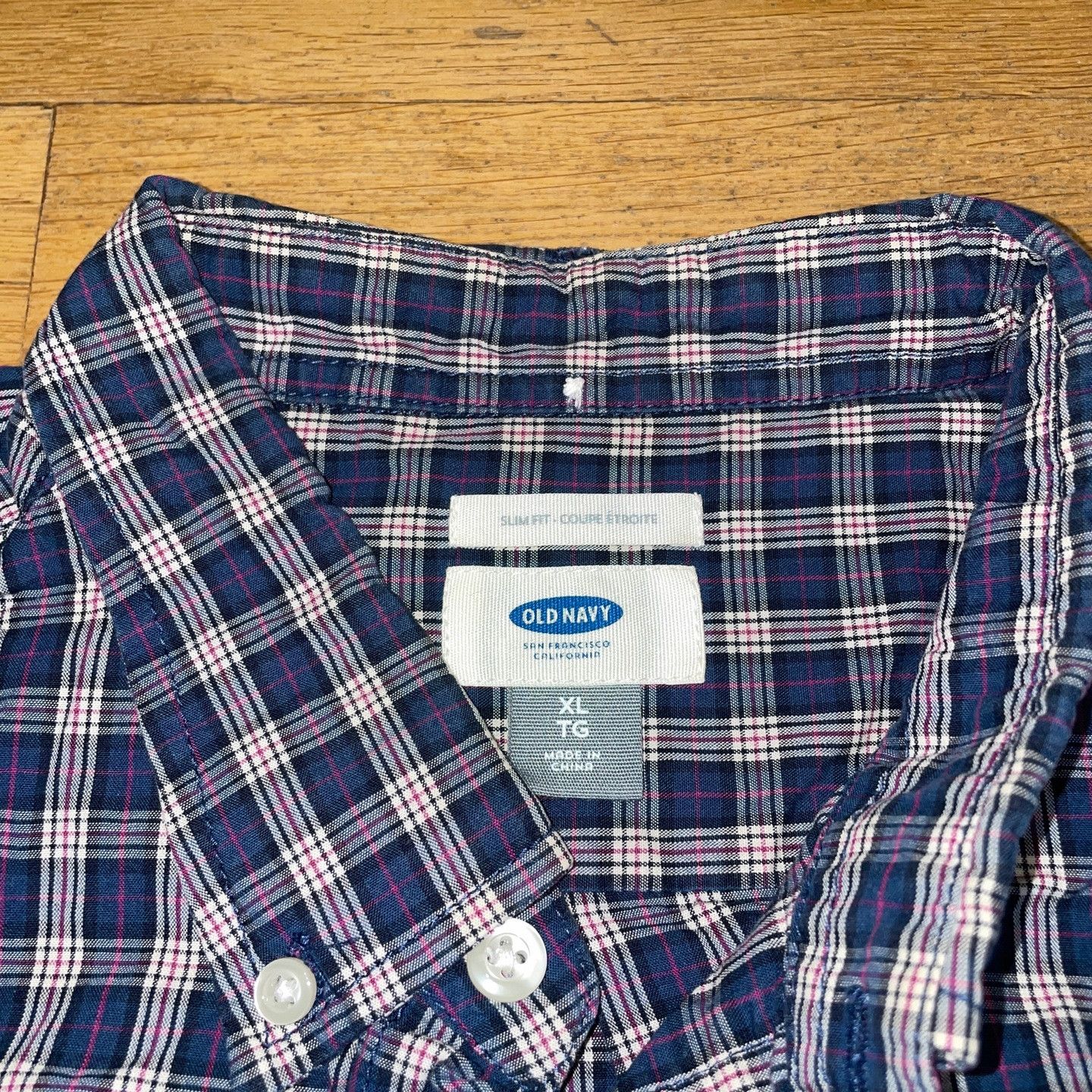 Old Navy × Vintage Old Navy Men's Trendy Cotton Slim Fit Shirt Size XL Size US XL / EU 56 / 4 - 3 Thumbnail
