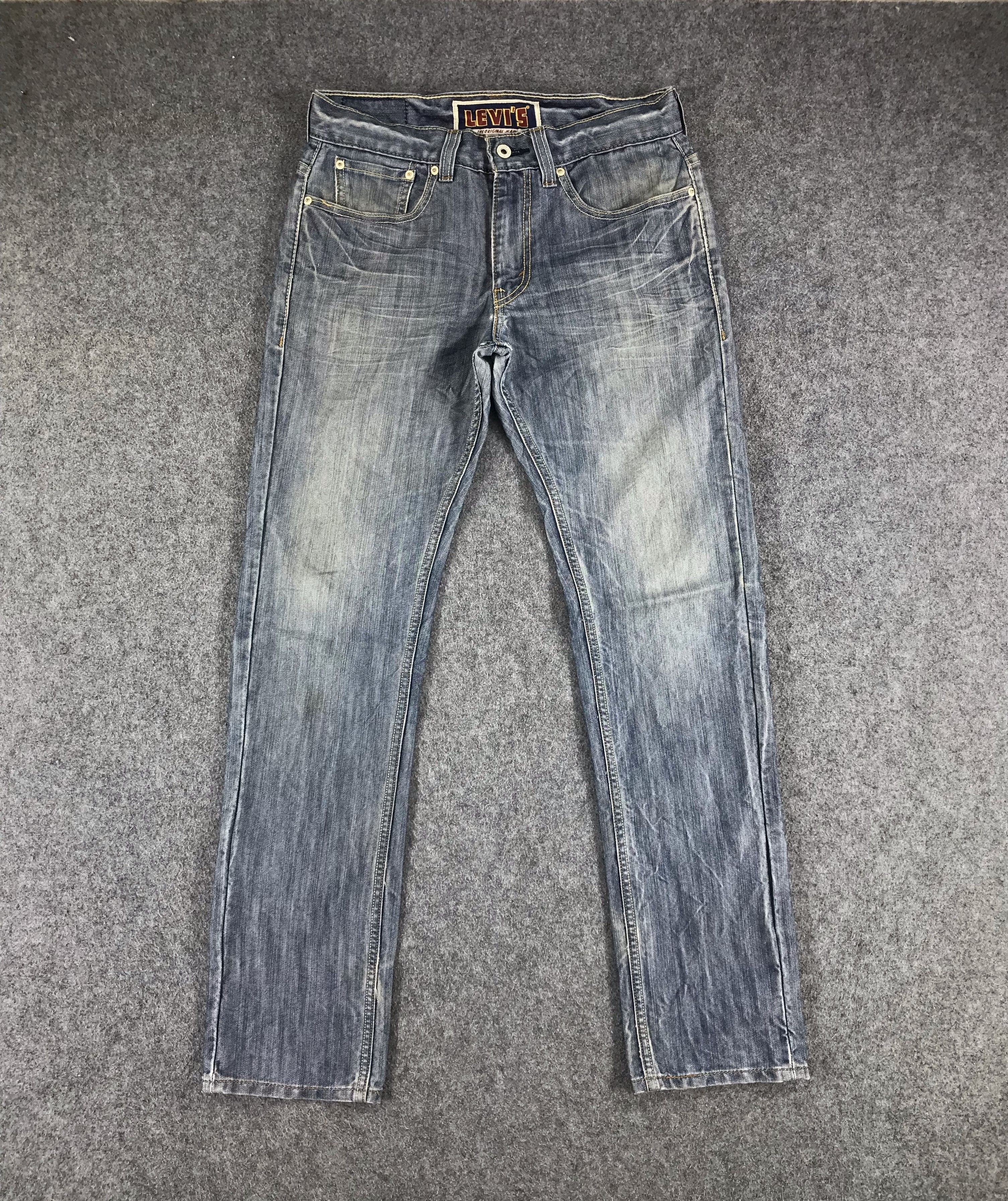 Levi's Vintage Levis 511 Jeans Faded Blue Skinny Jeans KJ248 Size US 31 - 1 Thumbnail