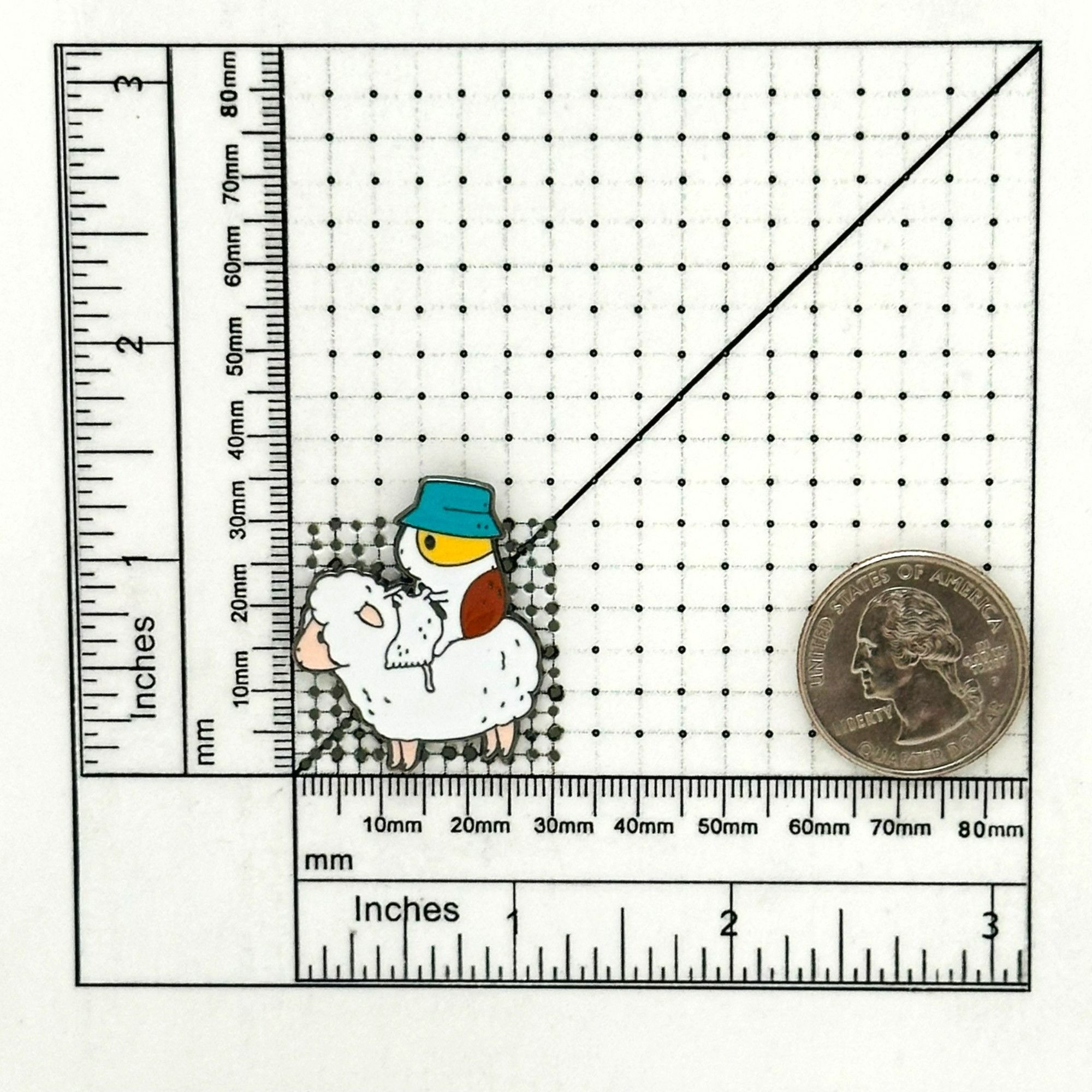 Other ⭐Cute Enamel Bird & Sheep Pin Badge With Secure Clasp Bubu t Size ONE SIZE - 6 Thumbnail