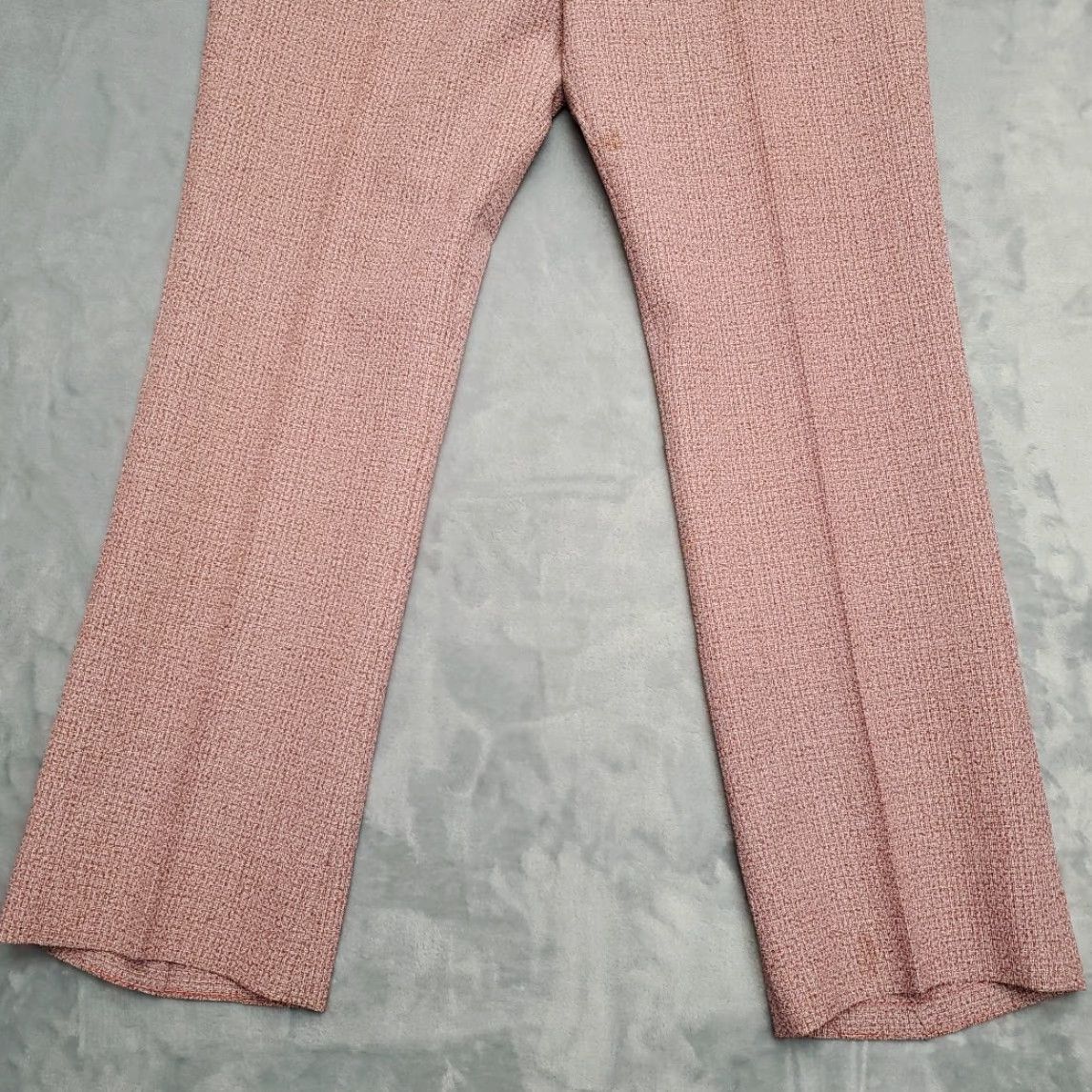 Vintage VINTAGE Well Worth Pants Mens 34x30 Red Western Sport Suit Slacks 70s Mod Trousers Size 34R - 2 Thumbnail