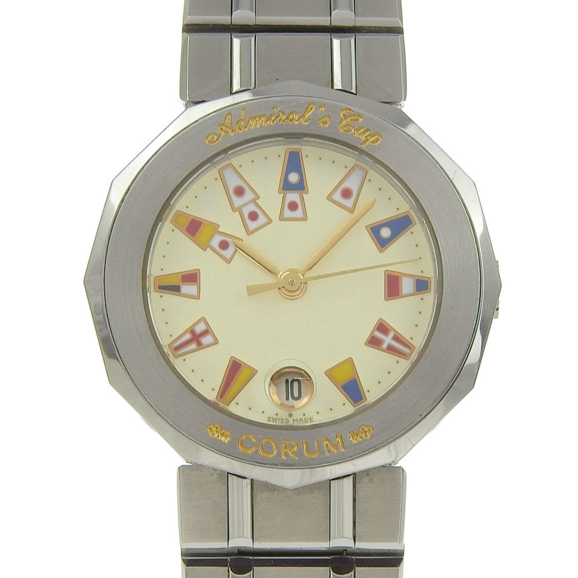 Corum Corum Admiral's Cup Watch 39.610.20 V-50 Stainless Steel Quartz Analog Display White Dial Women's Size ONE SIZE - 1 Thumbnail