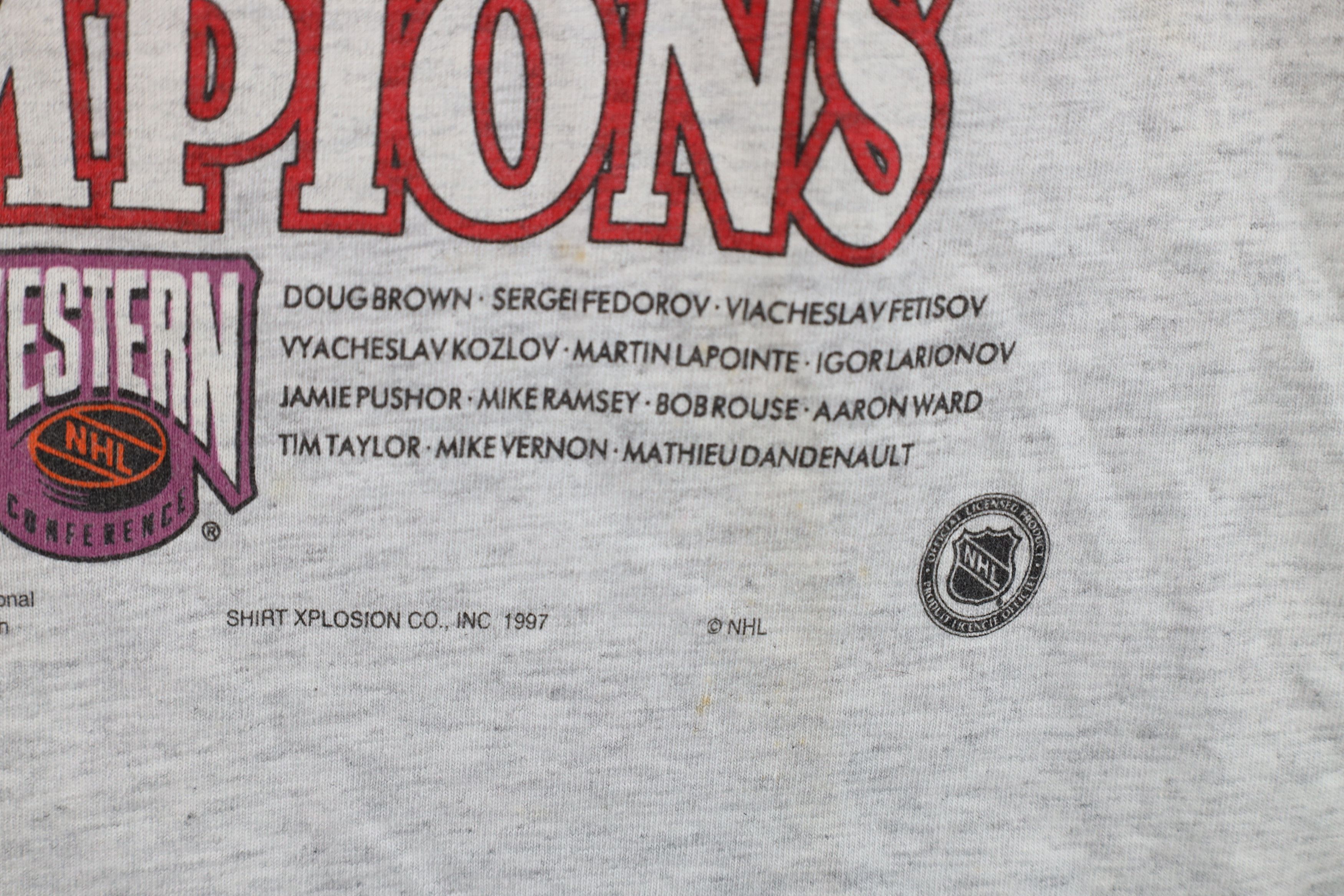 Vintage Vintage 90s Cartoon Detroit Red Wings Hockey T-Shirt USA Size US M / EU 48-50 / 2 - 6 Thumbnail