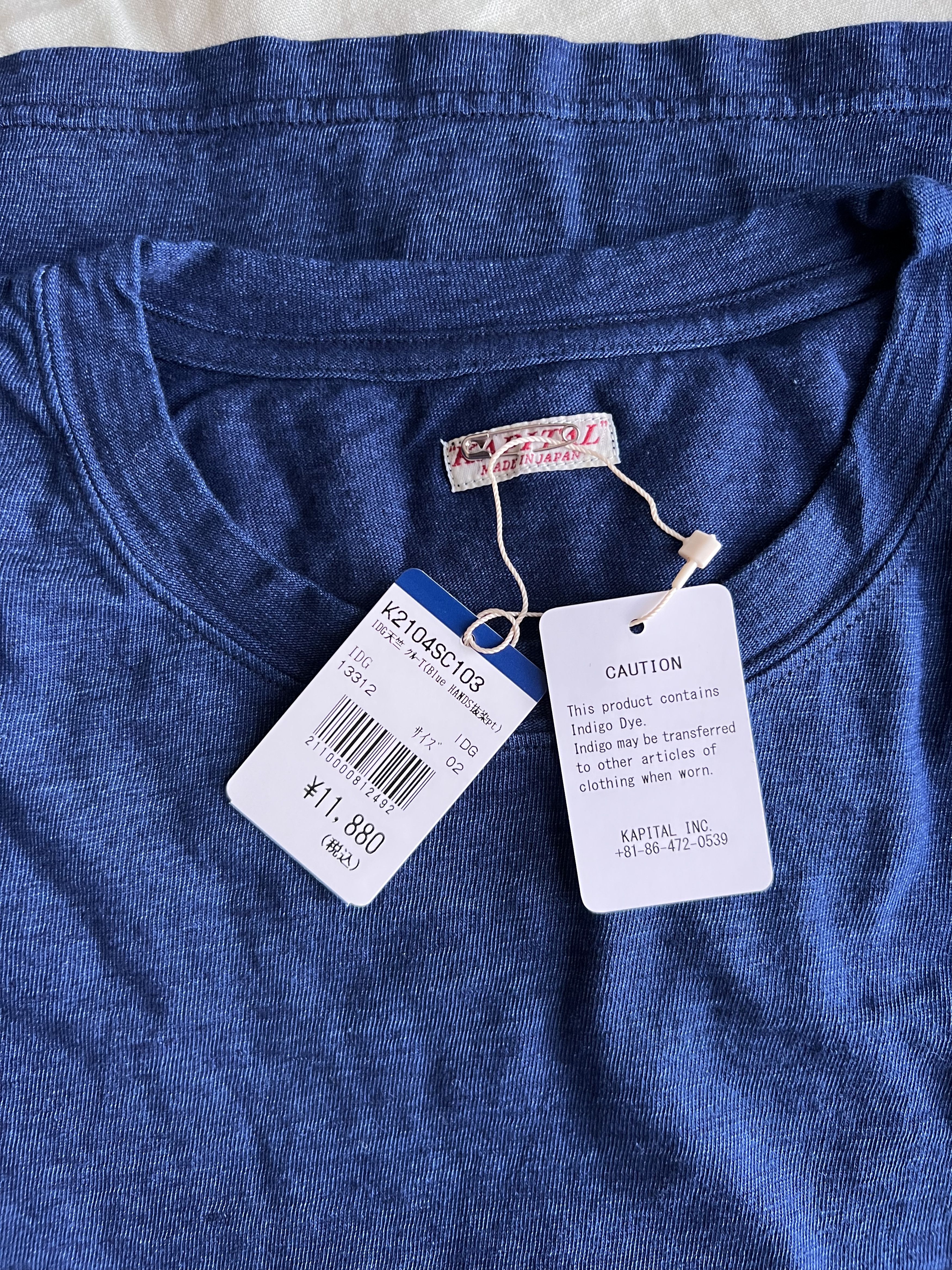 Kapital Kapital Blue Hands IDG Jersey Tee in Blue Size US M / EU 48-50 / 2 - 6 Thumbnail