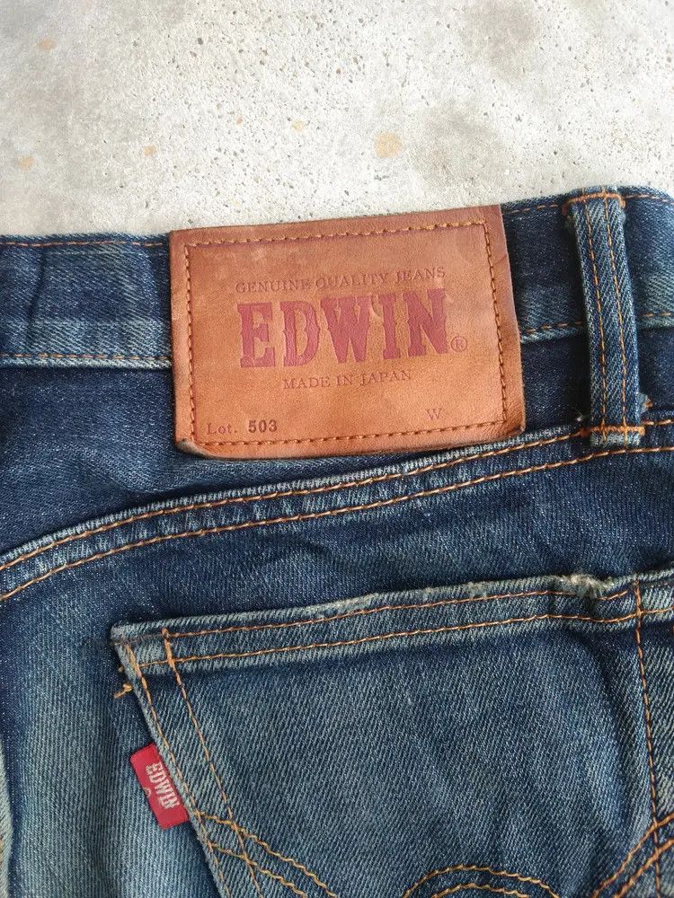 Japanese Brand Vintage Edwin Distressed Jeans 29x30 Size US 29 - 3 Thumbnail