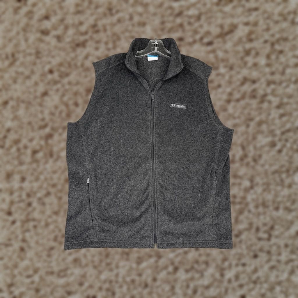 Vintage Columbia Fleece Vest Mens Large Gray Full Zip Sleeveless Jacket Outdoor Hiking Size US L / EU 52-54 / 3 - 1 Thumbnail