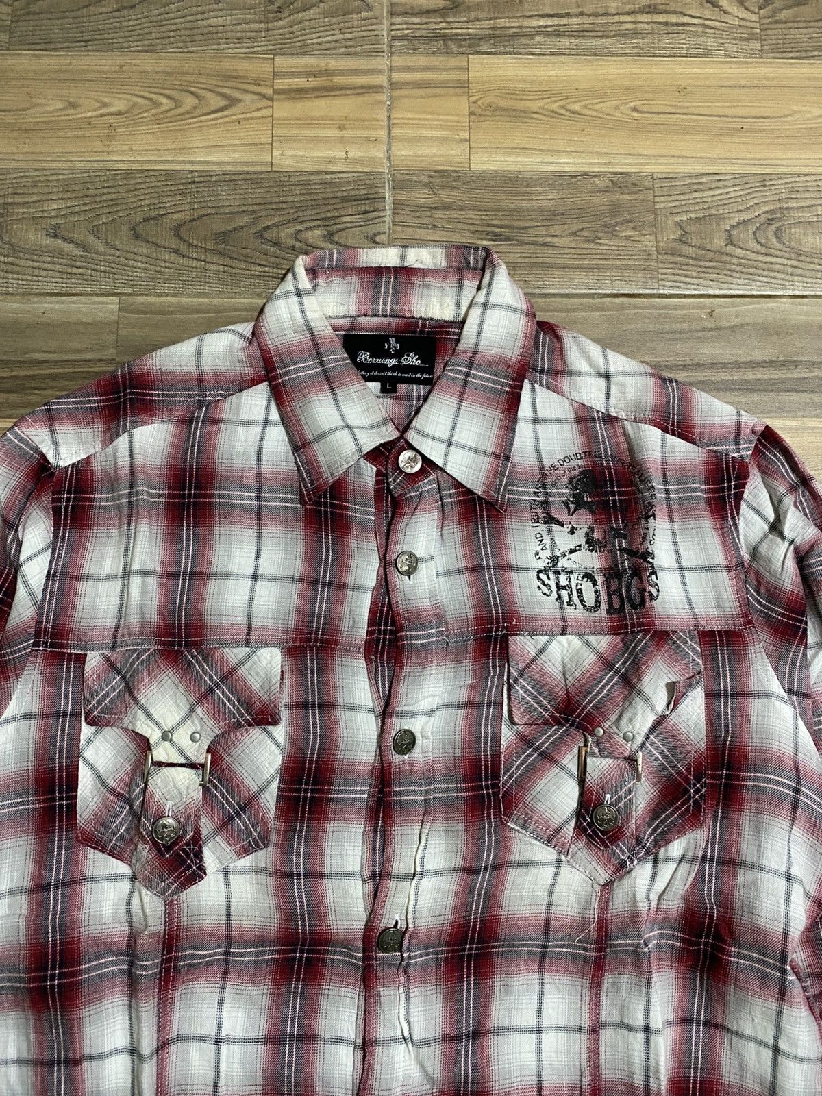 Japanese Brand × Vintage BERNINGS SHO BONDAGE SHIRT Size US L / EU 52-54 / 3 - 2 Thumbnail