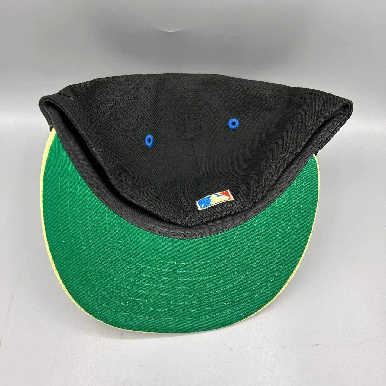 New Era Los Angeles LA Dodgers Hat Men 7 3/8 Black Yellow MLB Fitted Size ONE SIZE - 8 Thumbnail