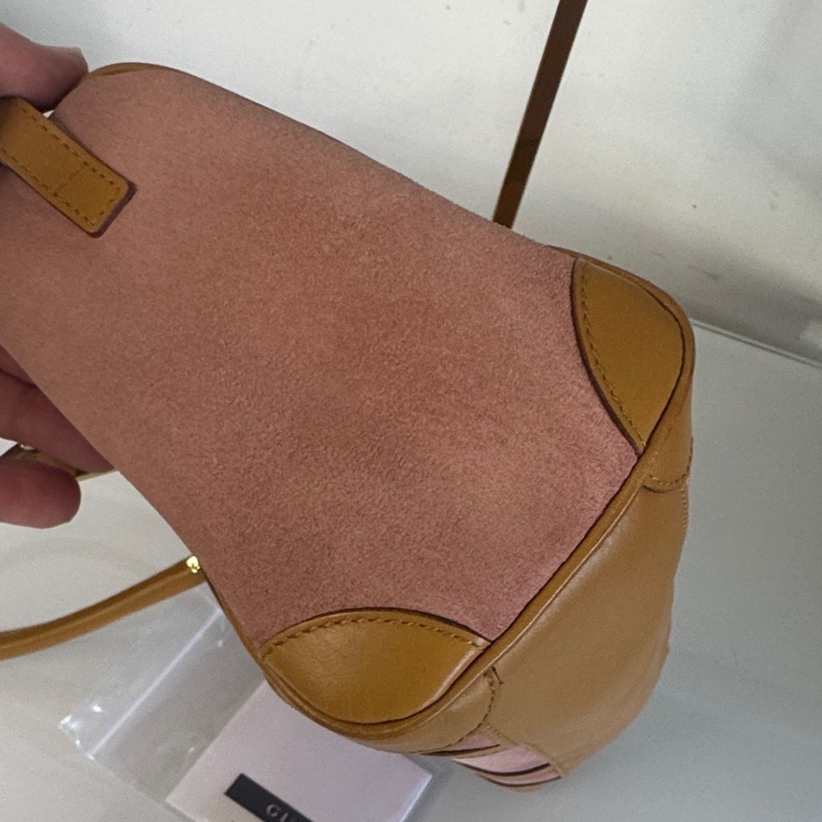 Gucci Gucci Vintage Zip Boston Bag - Pink Suede and Tan Leather Size ONE SIZE - 9 Thumbnail