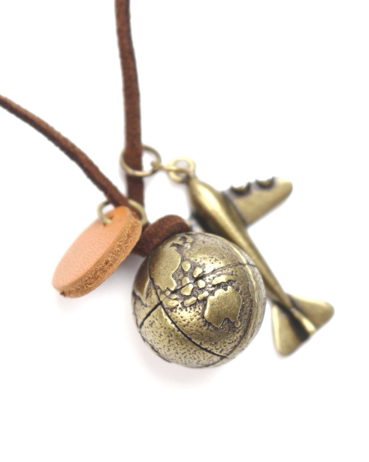 Hysteric Glamour 2000S JAPANESE MADE AIRPLANE & WORLD CHARM NECKLACE Size ONE SIZE - 3 Thumbnail