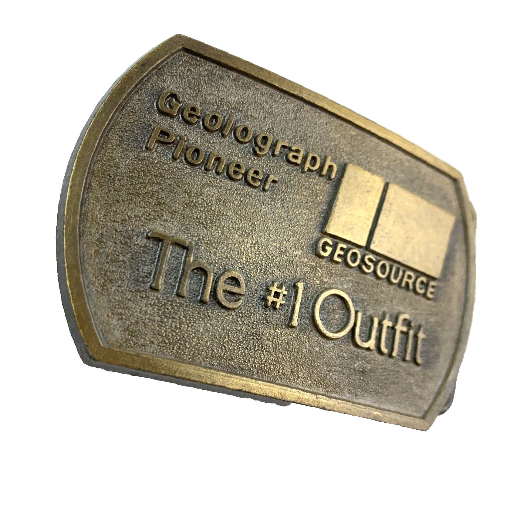 Vintage VINTAGE Geolograph Pioneer Geosource #1 Outfit Metal Belt Buckle Geologist Occupational 1980s Adult Unisex Mens Womens Size ONE SIZE - 2 Thumbnail