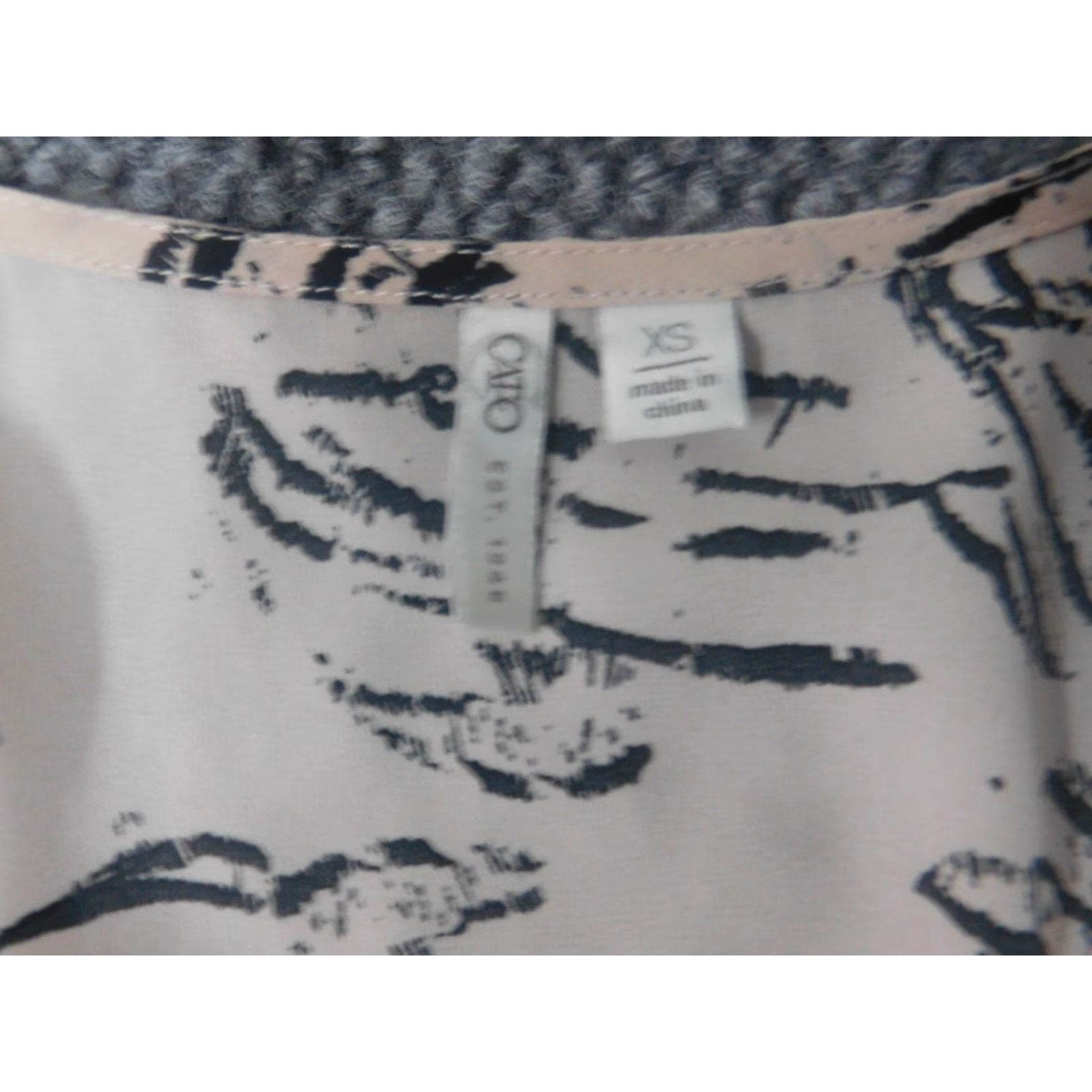 Vintage Cato Blouse XS Womens Floral Stretch Crew Neck Long Sleeve Casual Pink Regular Size XS / US 0-2 / IT 36-38 - 5 Thumbnail