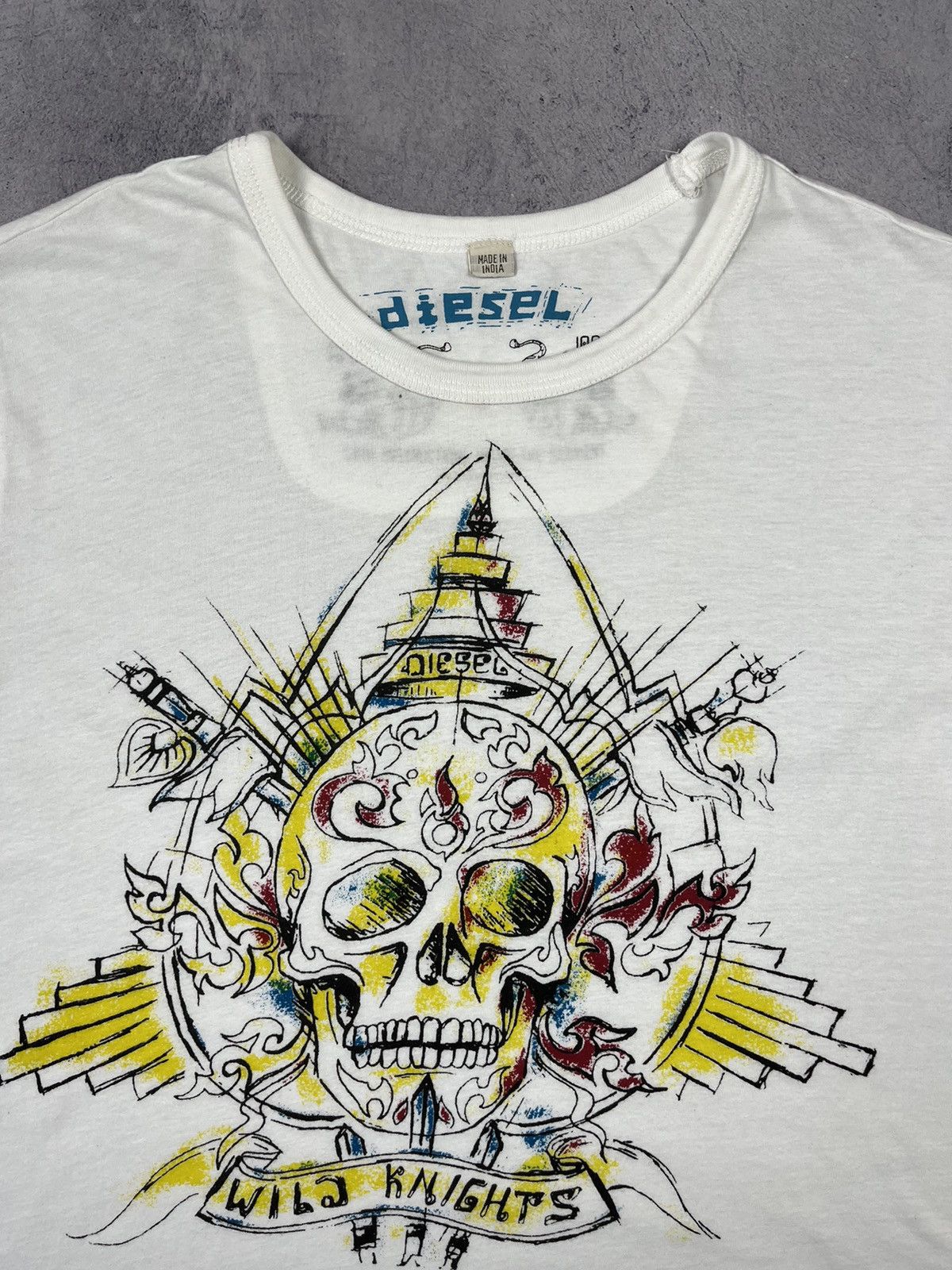 Diesel Diesel Skulls Graphic Tee Y2K Printed Art Luxury Streetwear Size US L / EU 52-54 / 3 - 3 Thumbnail