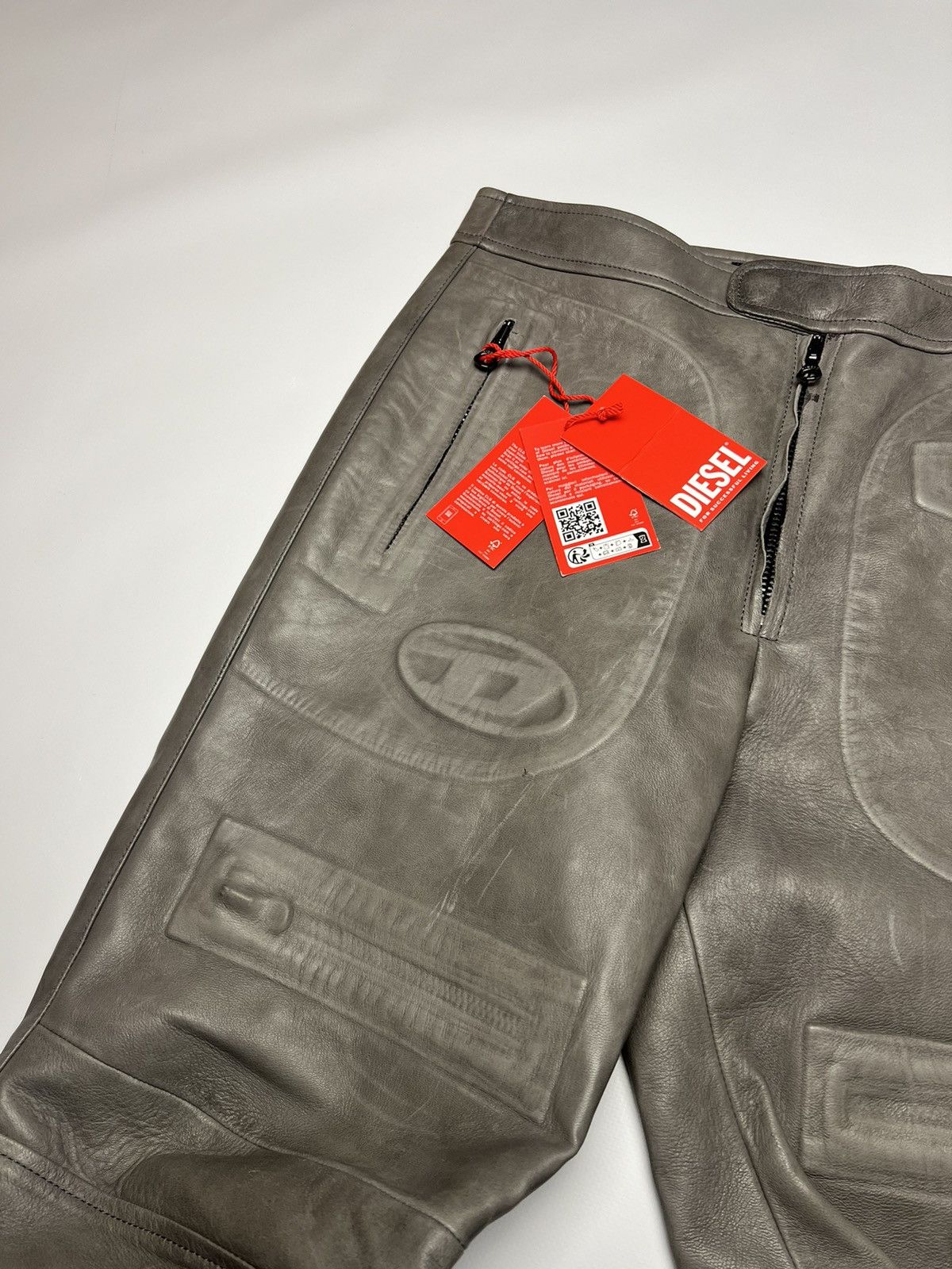 Diesel Leather P-JOSHY Pant with Trompe L' Oeil Effect Size US 31 - 5 Thumbnail