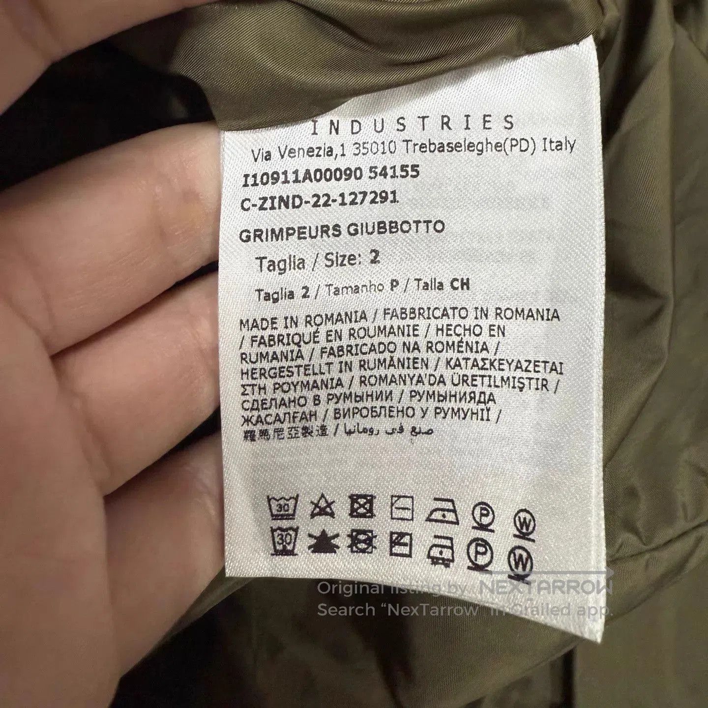 Moncler Green Hooded Light Jacket with Striped Trim . Size US M / EU 48-50 / 2 - 4 Thumbnail