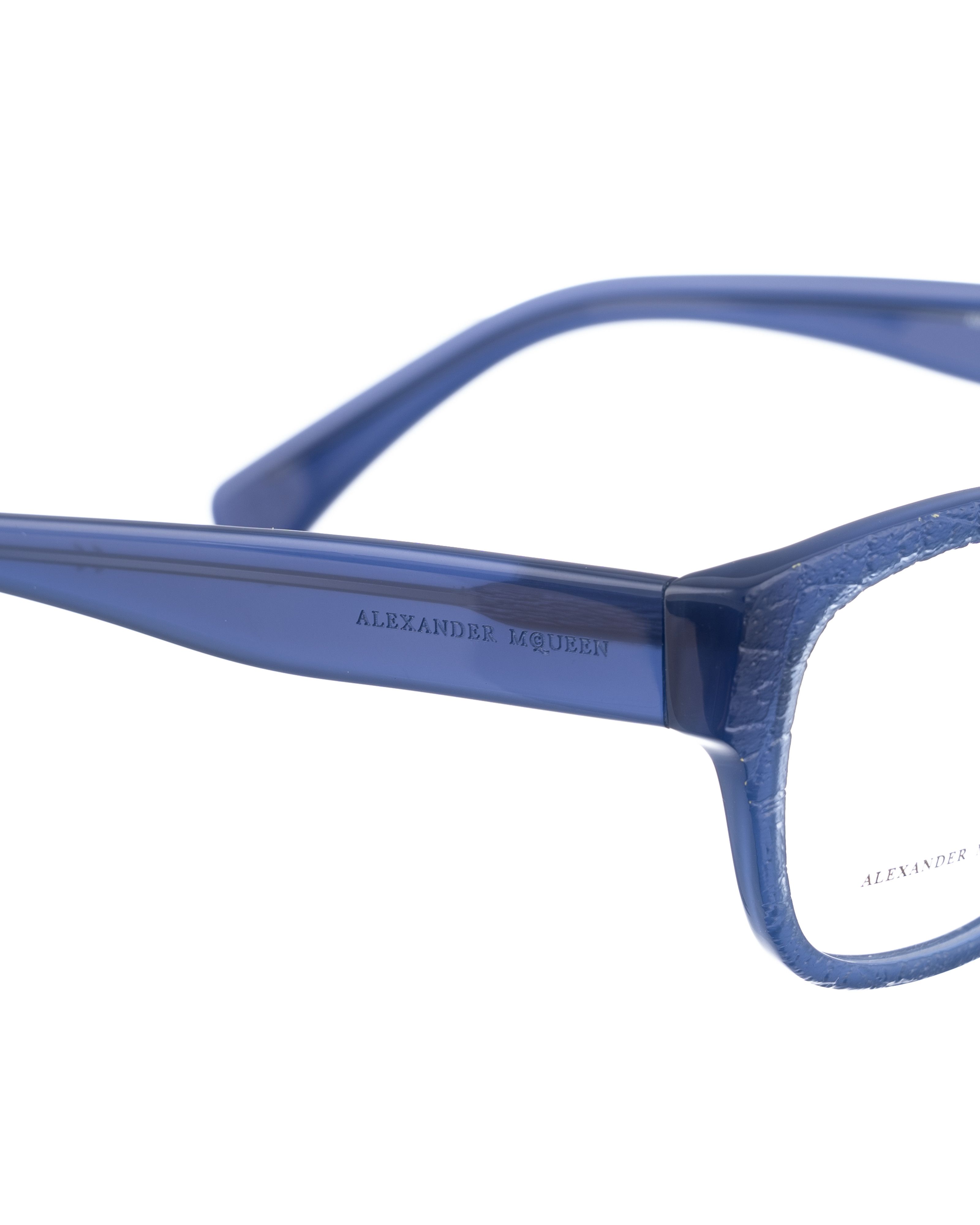 Alexander McQueen Alexander McQueen '90s Cobalt Blue Oversized Glasses Size ONE SIZE - 3 Thumbnail