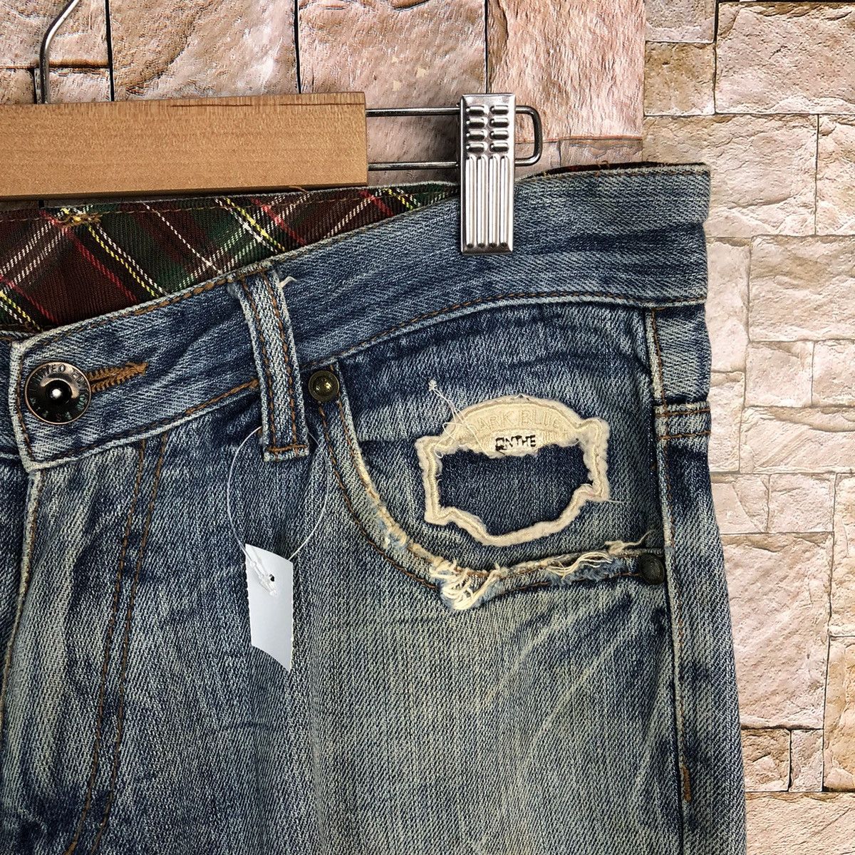 Japanese Brand One Beach Blue Distressed Denim Pants #A130 Size US 31 - 9 Thumbnail