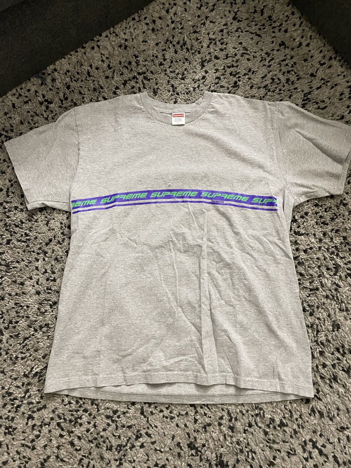 image of Supreme Hard Goods Tee in Grey, Men's (Size Large)