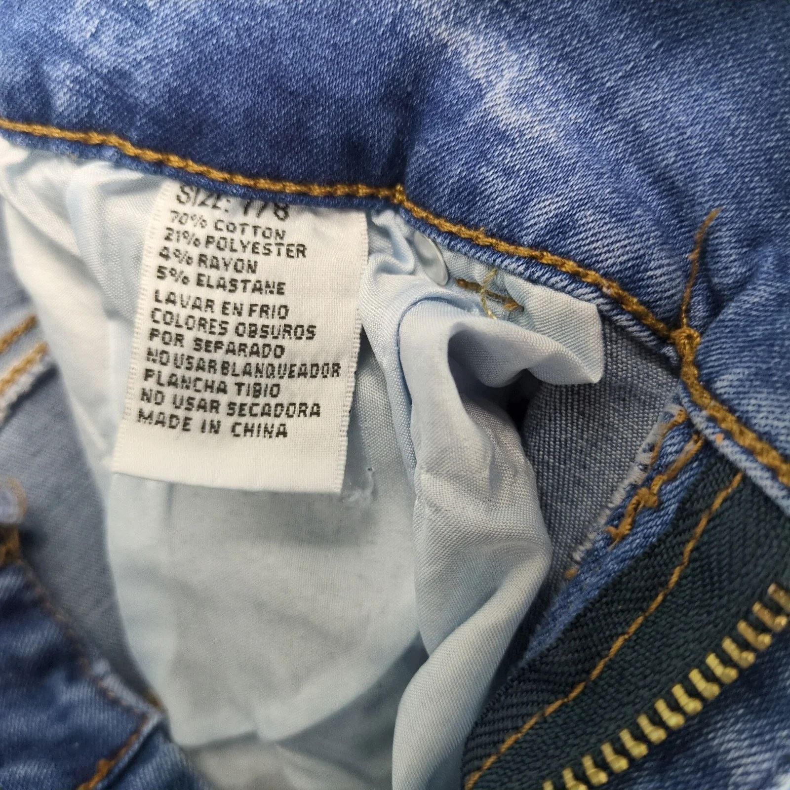 Other Bamboo Raw Cut High Waist Skinny Jeans Size 7/8 Distressed Size 28" / US 6 / IT 42 - 4 Thumbnail