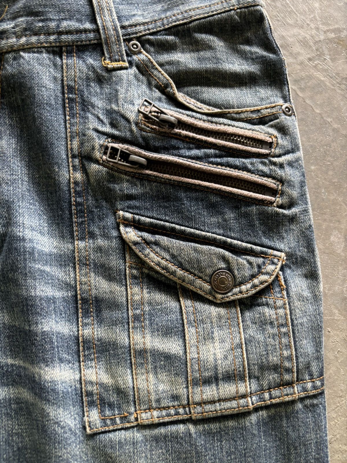 Hysteric Glamour in the attic japanese jeans punk grunge multi zipper design Size US 35 - 9 Thumbnail