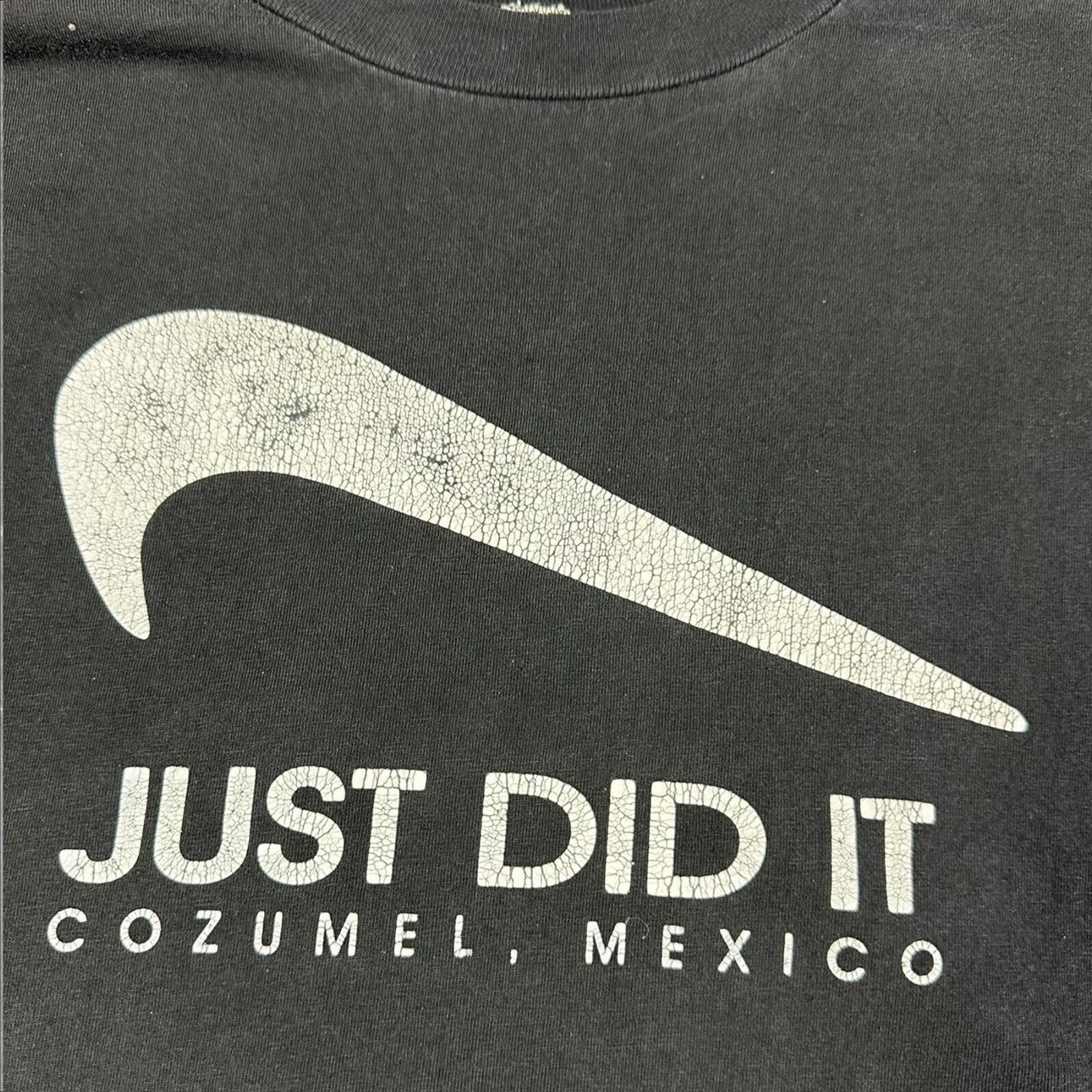 Nike Vintage NIKE “Just Did It” Tee Cozumel Mexico. Upside Down Size US XL / EU 56 / 4 - 2 Thumbnail