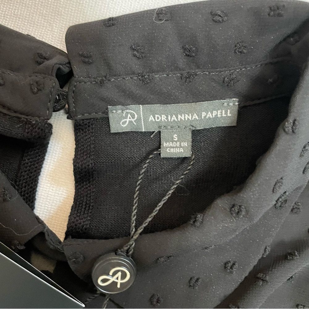 Adrianna Papell NWT New $89 Adrianna Papell Peter Pan Mesh Long Sleeve Blou Size S / US 4 / IT 40 - 7 Thumbnail