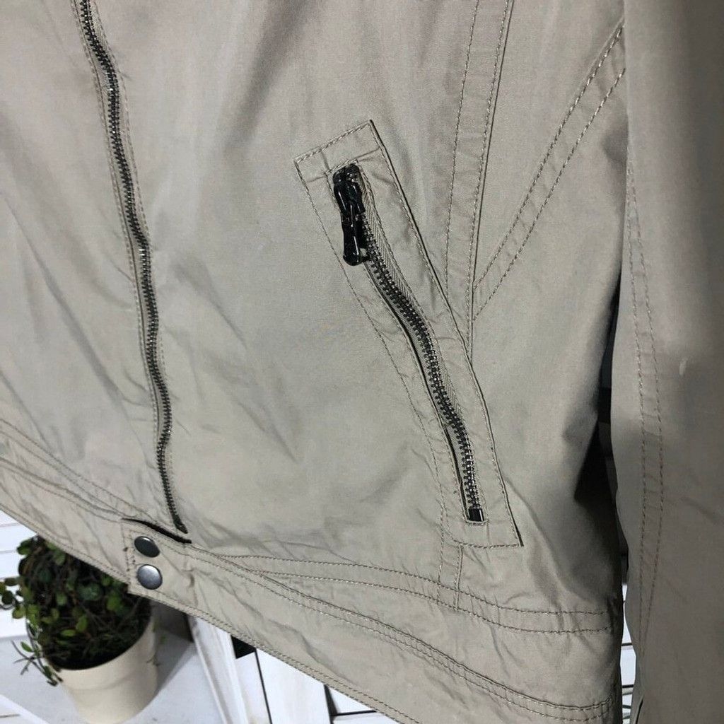 Kenneth Cole Keneth Cole Bomber Jacket Zip Pockets Collar Beige sz M Size US M / EU 48-50 / 2 - 10 Thumbnail