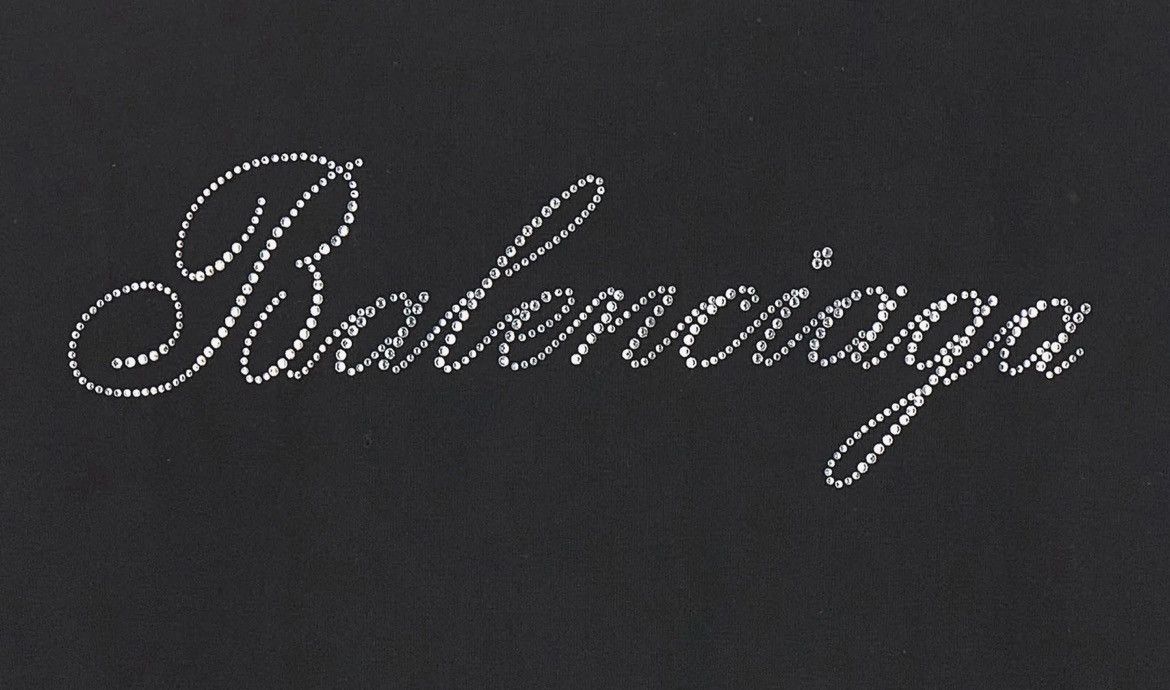 Balenciaga BALENCIAGA Hand Written Rhinestone- Embelished T shirt Size US S / EU 44-46 / 1 - 4 Thumbnail