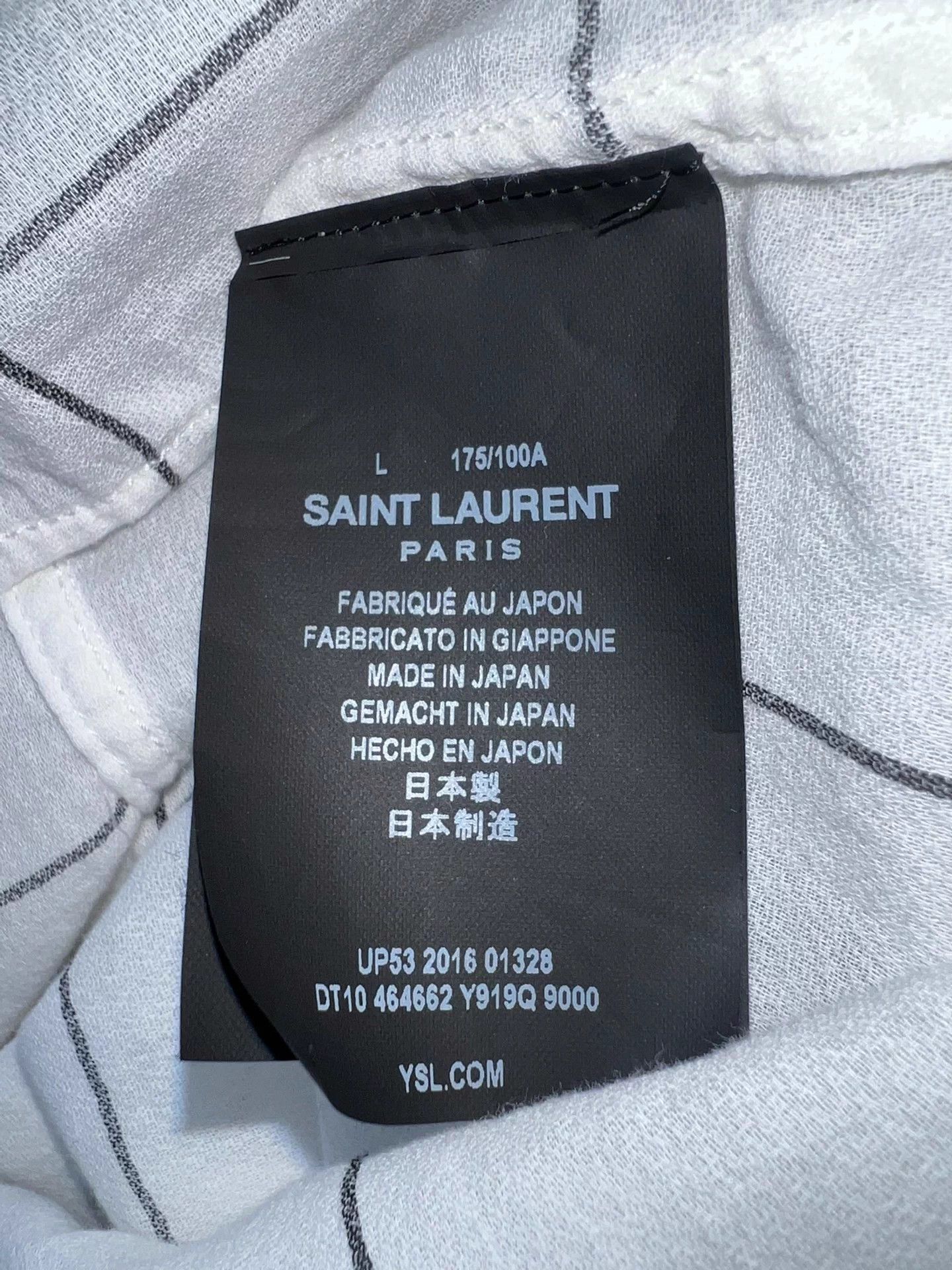Saint Laurent Paris SLP 17ss Gingham Shirt L Black White Size US L / EU 52-54 / 3 - 6 Thumbnail