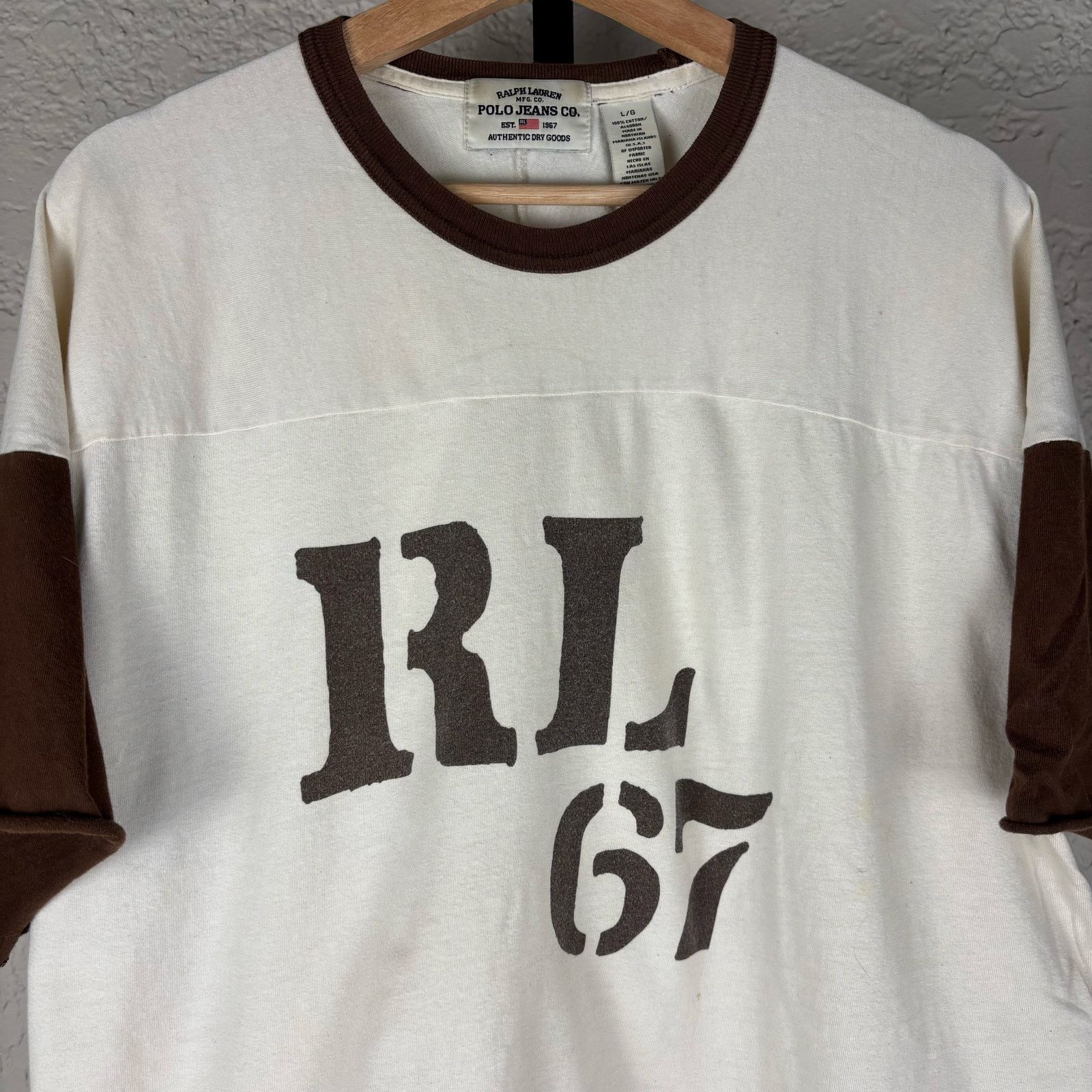 Polo Ralph Lauren Polo Ralph Lauren Jeans Co. 1967 Boxy Large Two Tone Shirt Size US L / EU 52-54 / 3 - 2 Thumbnail