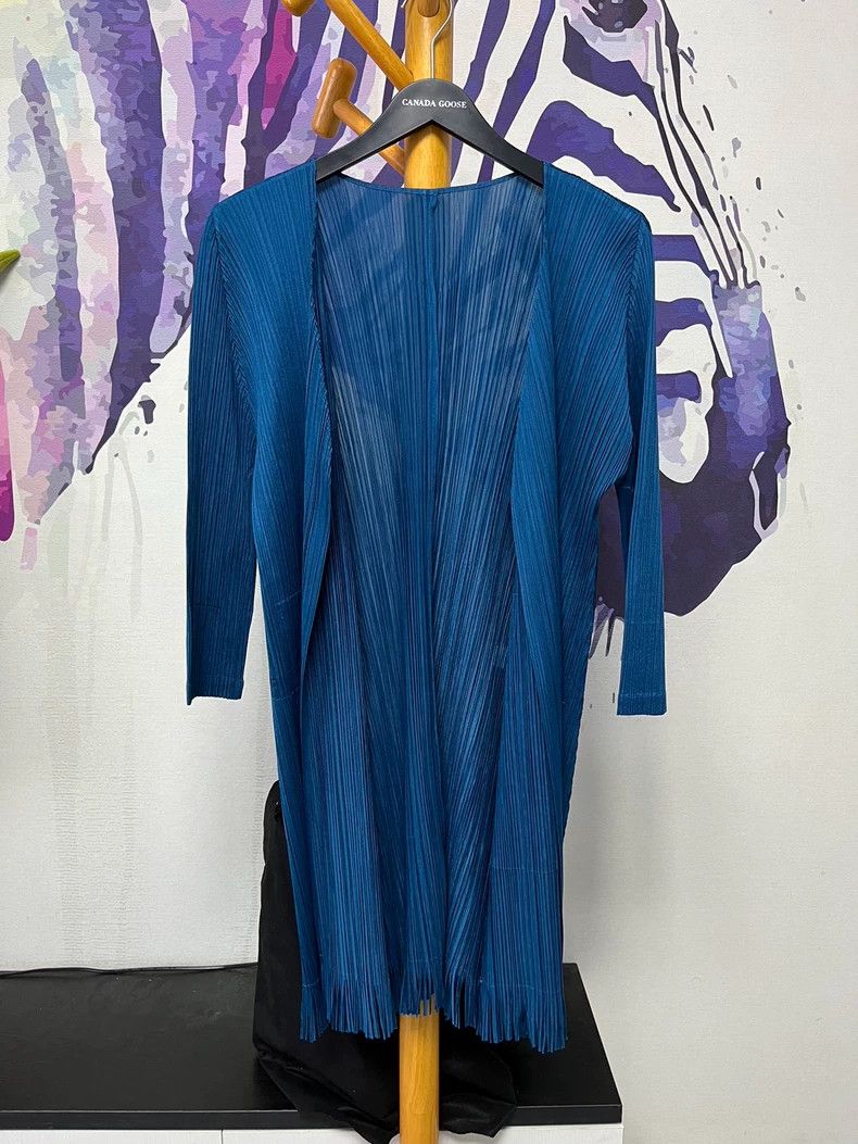 Issey Miyake issey miyake size:2 A long blue cardigan Size XXS / US 00 / IT 34 - 1 Thumbnail