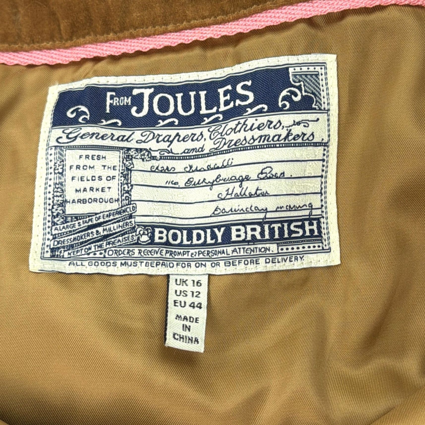 Vintage Joules Skirt 12 Brown Tan Check Wool Blend Pockets Mini X Camilla Womens Size 34" / US 12 / IT 48 - 5 Thumbnail