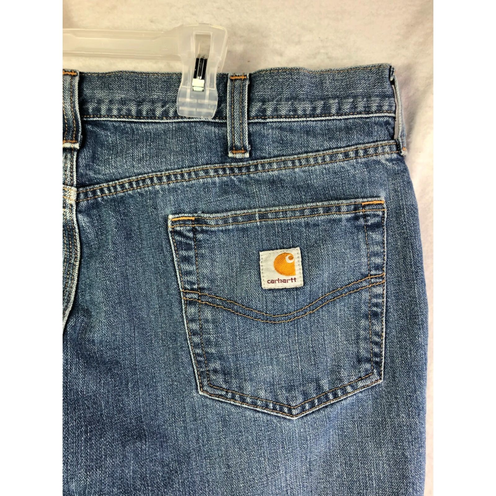 Carhartt Carhartt Jeans Mens 40x32 Medium Wash Mid Rise Straight Leg Blue Denim Fathers, etc Size US 40 / EU 56 - 6 Thumbnail