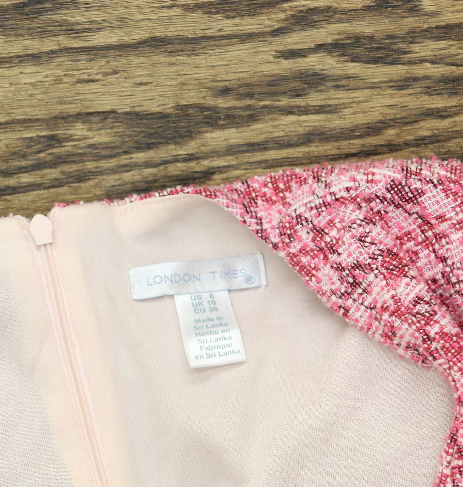 Other Nwt London Times Faux Wrap Short Sleeve Dress T7764m Pink 6 Size M / US 6-8 / IT 42-44 - 4 Thumbnail