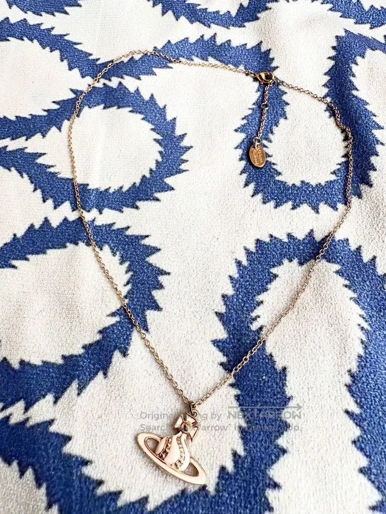 Vivienne Westwood Vivienne Westwood Pink Saturn Necklace. Size ONE SIZE - 2 Thumbnail