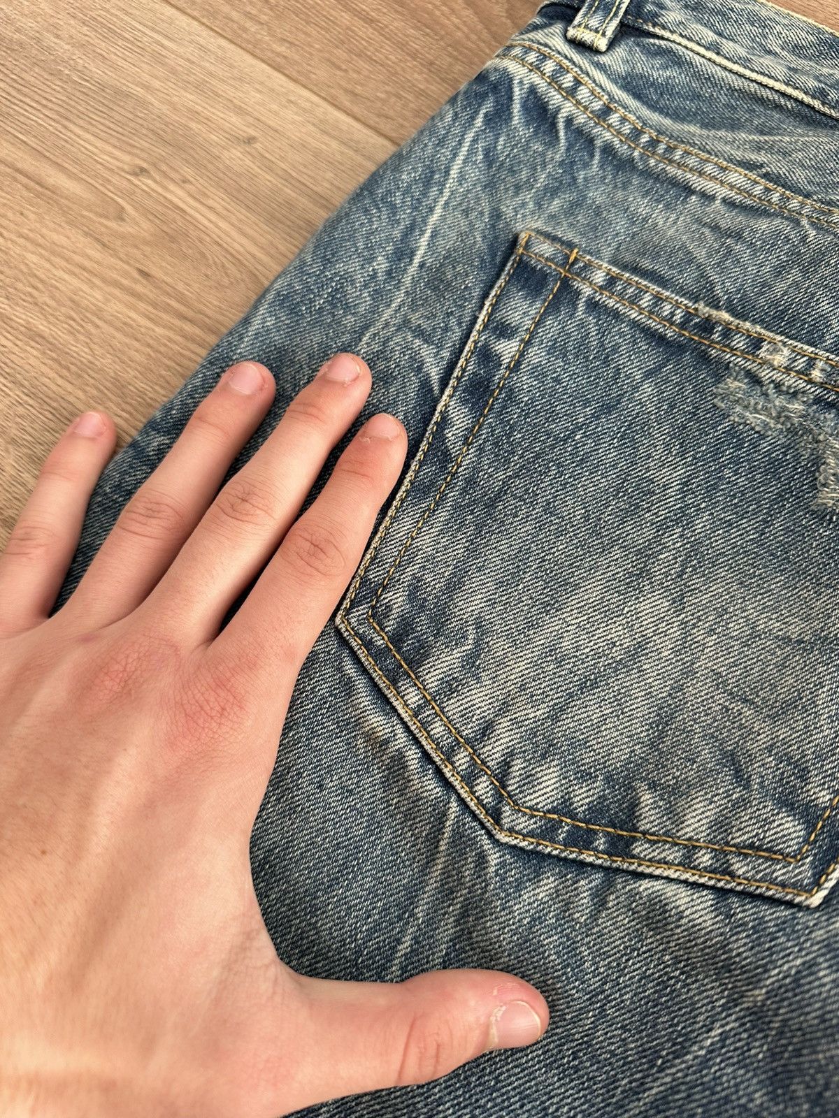 R13 🔥VINTAGE R13 WASHED CROSSOVER JEANS🔥 Size 24" / US 00 / IT 34 - 4 Thumbnail
