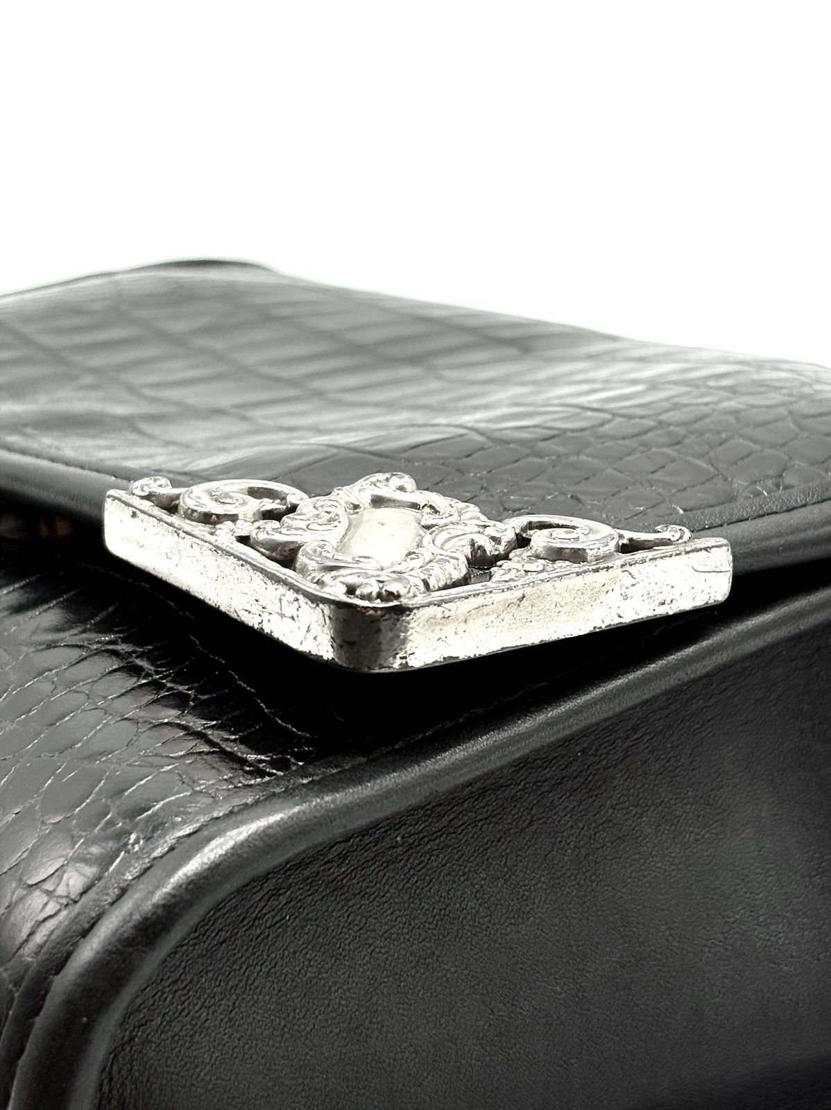 Brighton Brighton Croc-Embossed Leather Crossbody Bag Size ONE SIZE - 7 Thumbnail