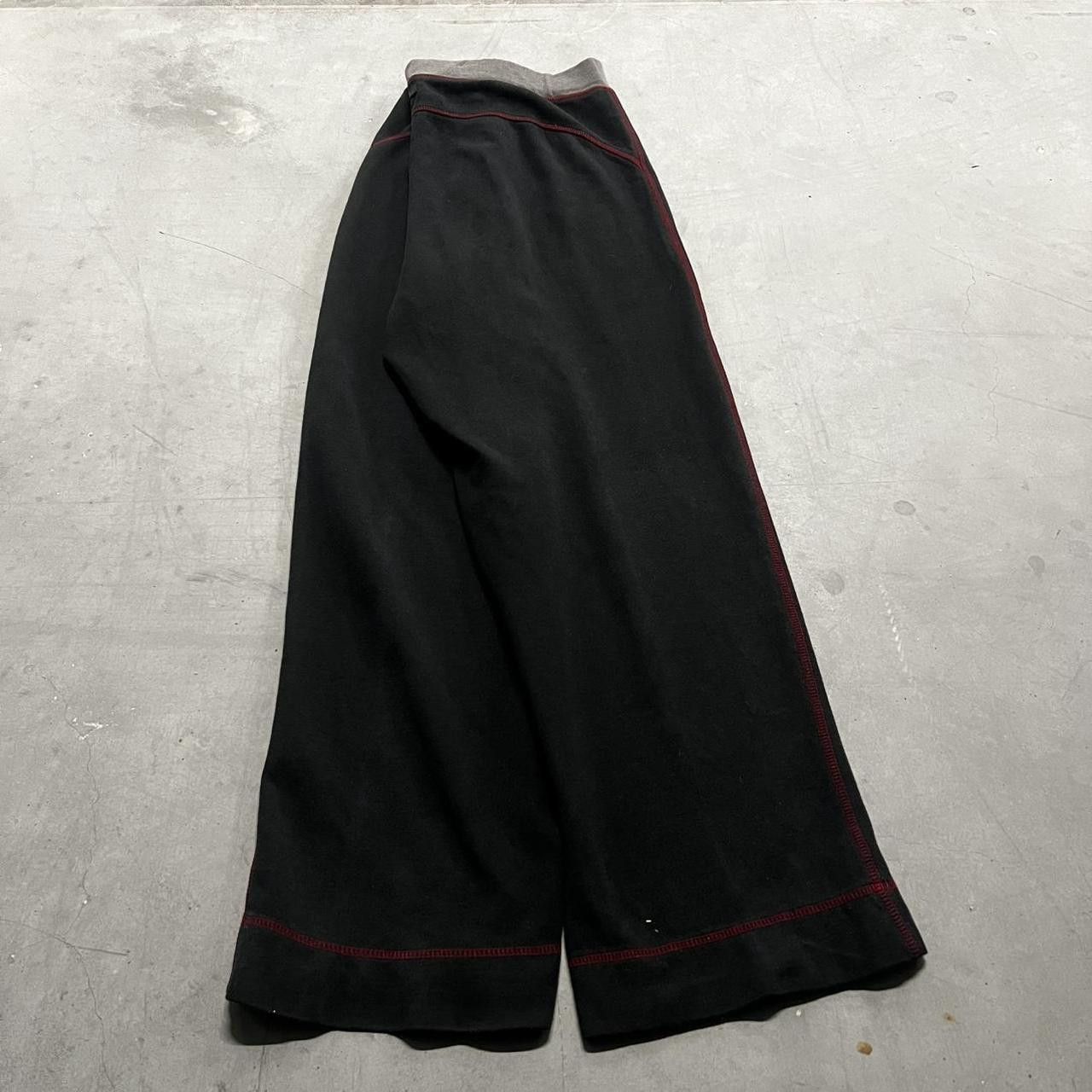 Vintage Vintage Y2K/2000s Baggy Fit Black Sweatpants with red Accents! Size US 38 / EU 54 - 5 Thumbnail