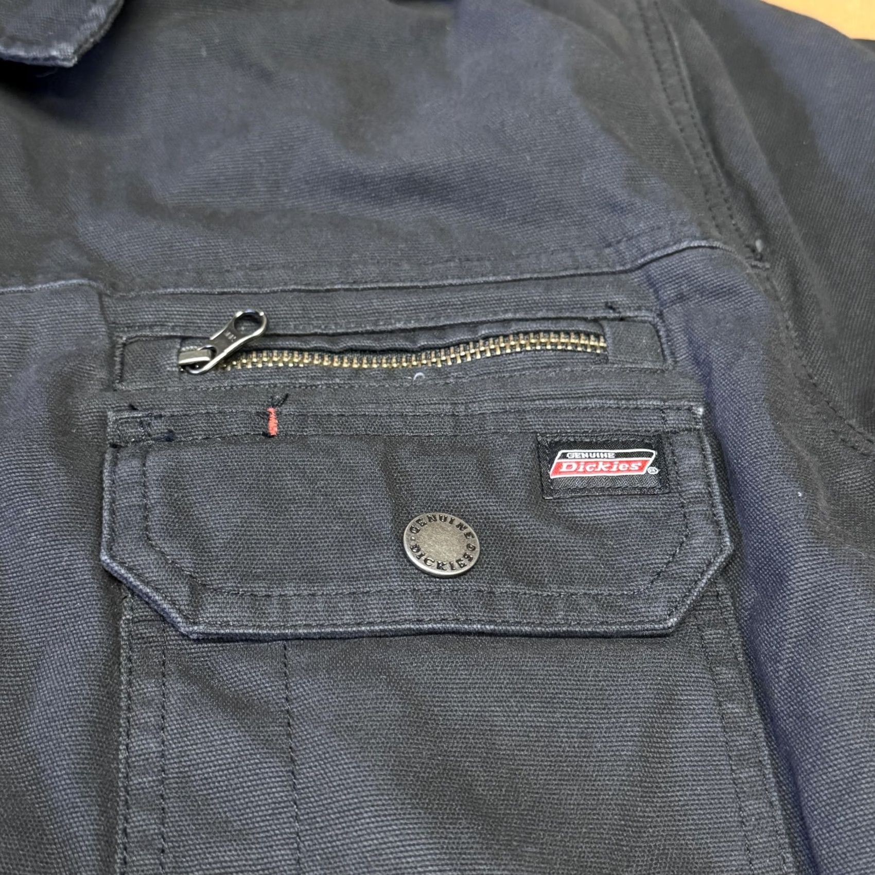 Dickies Dickies Jacket Mens Medium Black Hooded Canvas Quilted Lined Parka Workwear Jacket Size US M / EU 48-50 / 2 - 3 Thumbnail