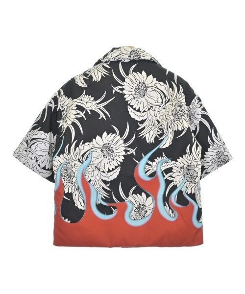 Prada Prada oversized floral red flame nylon puffer shirt jacket Size US S / EU 44-46 / 1 - 2 Thumbnail