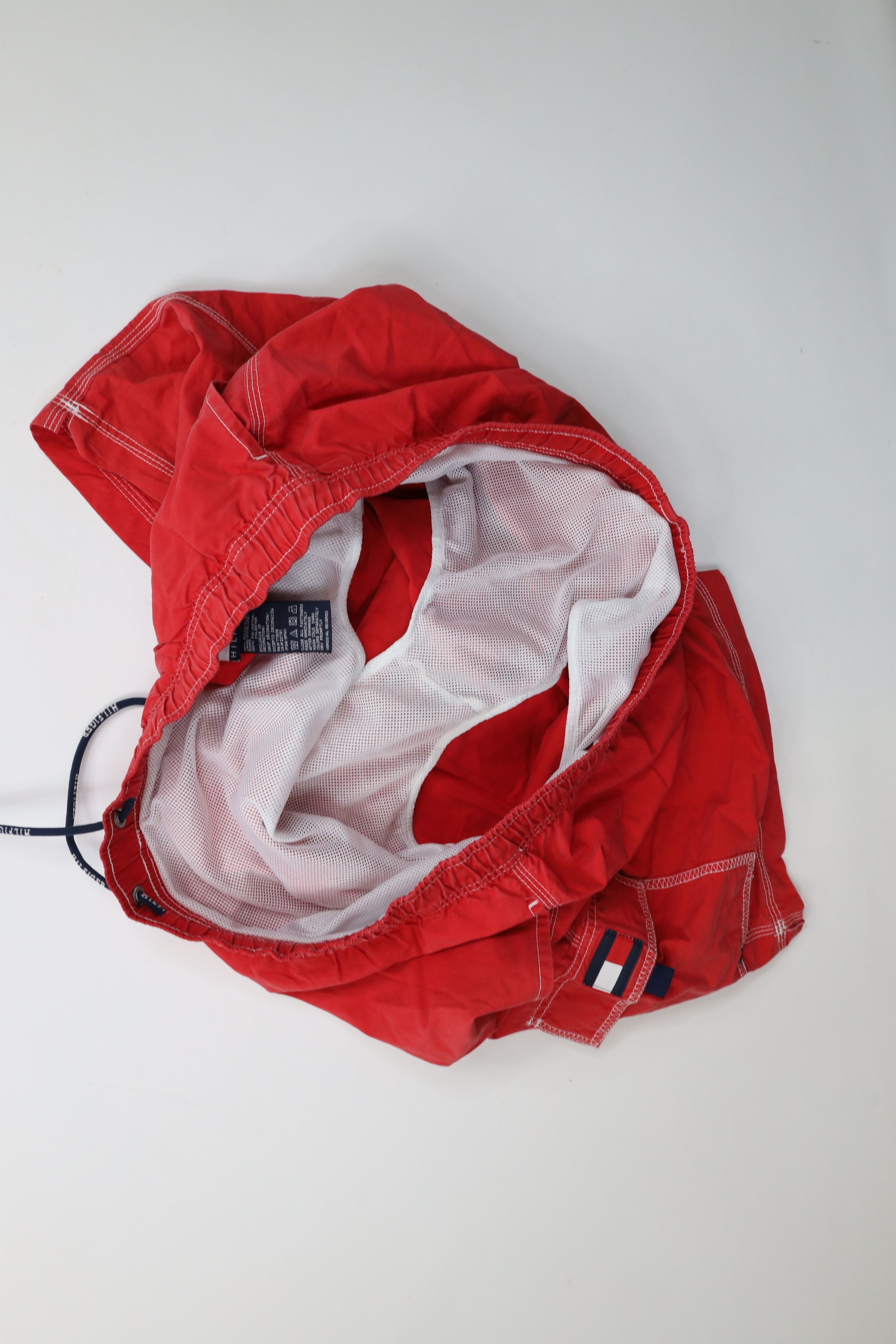 Tommy Hilfiger × Vintage Vintage 90s Tommy Hilfiger Big Logo Lined Shorts Swim Trunks Size US 36 / EU 52 - 7 Thumbnail