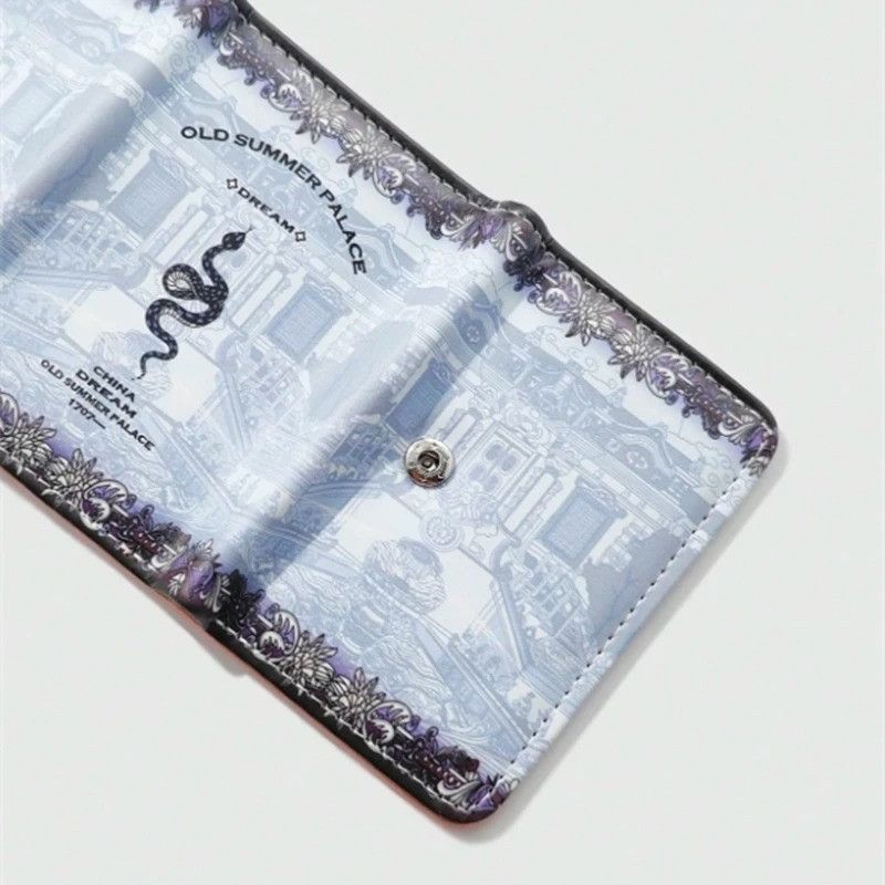 Japanese Brand Dark Snake Printed Wallet Size ONE SIZE - 2 Thumbnail