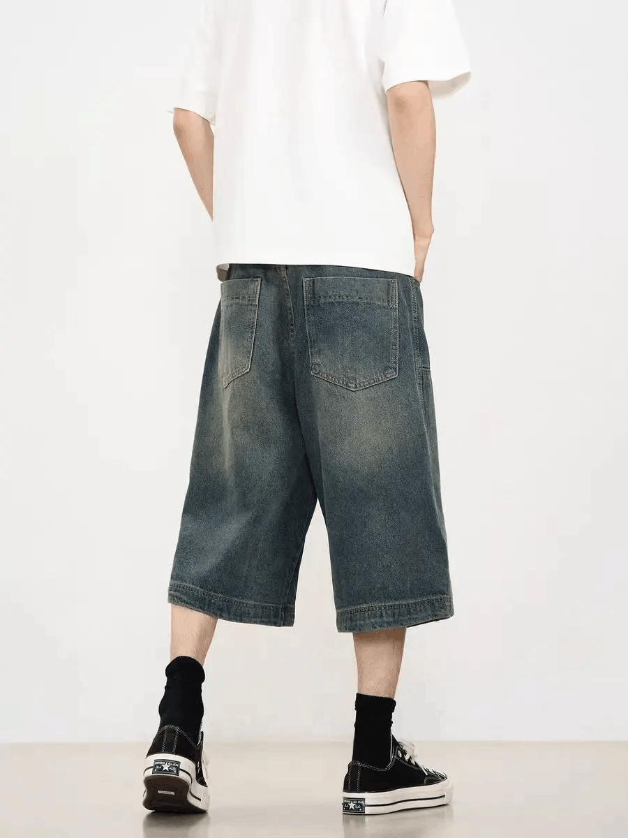 Vintage Washed vintage lumberjack denim shorts Size US 34 / EU 50 - 3 Thumbnail