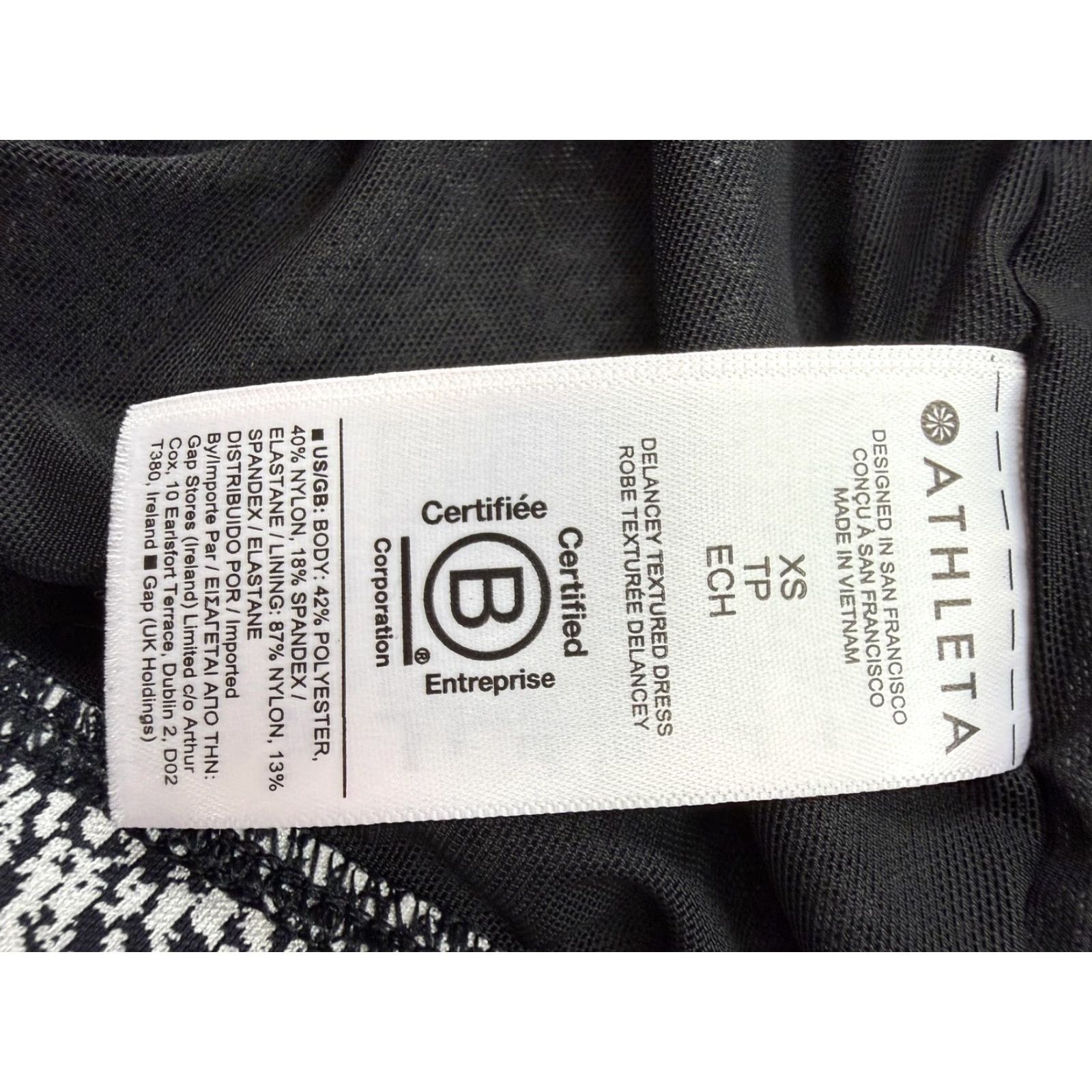 Athleta Athleta Sweater Dress Women XS Black Herringbone Mock Neck Textured Delancey Size XS / US 0-2 / IT 36-38 - 5 Thumbnail
