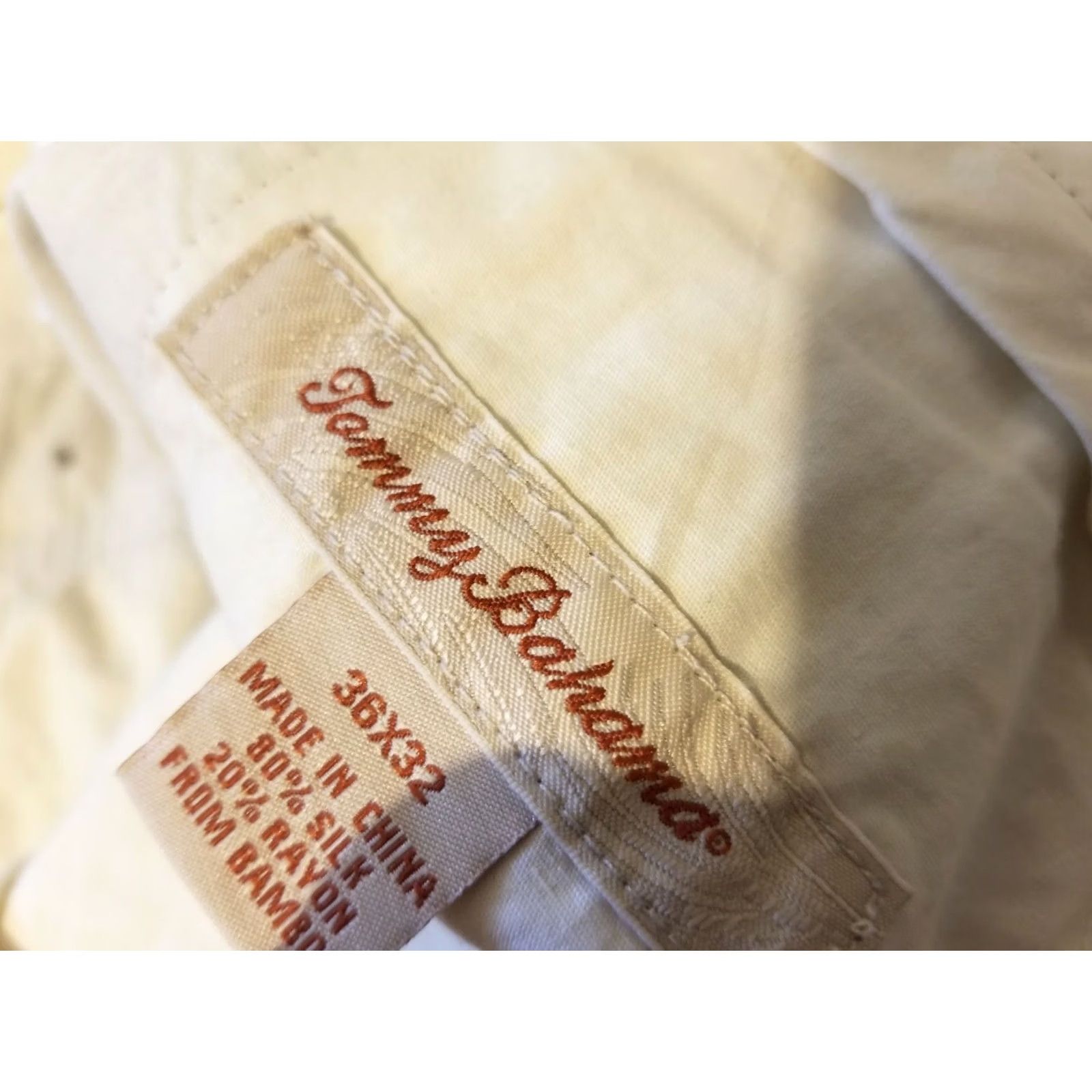 Tommy Bahama Mens Tommy Bahama Dress Pants 36x32 Khaki Slack Trouser Beige Size US 36 / EU 52 - 6 Thumbnail