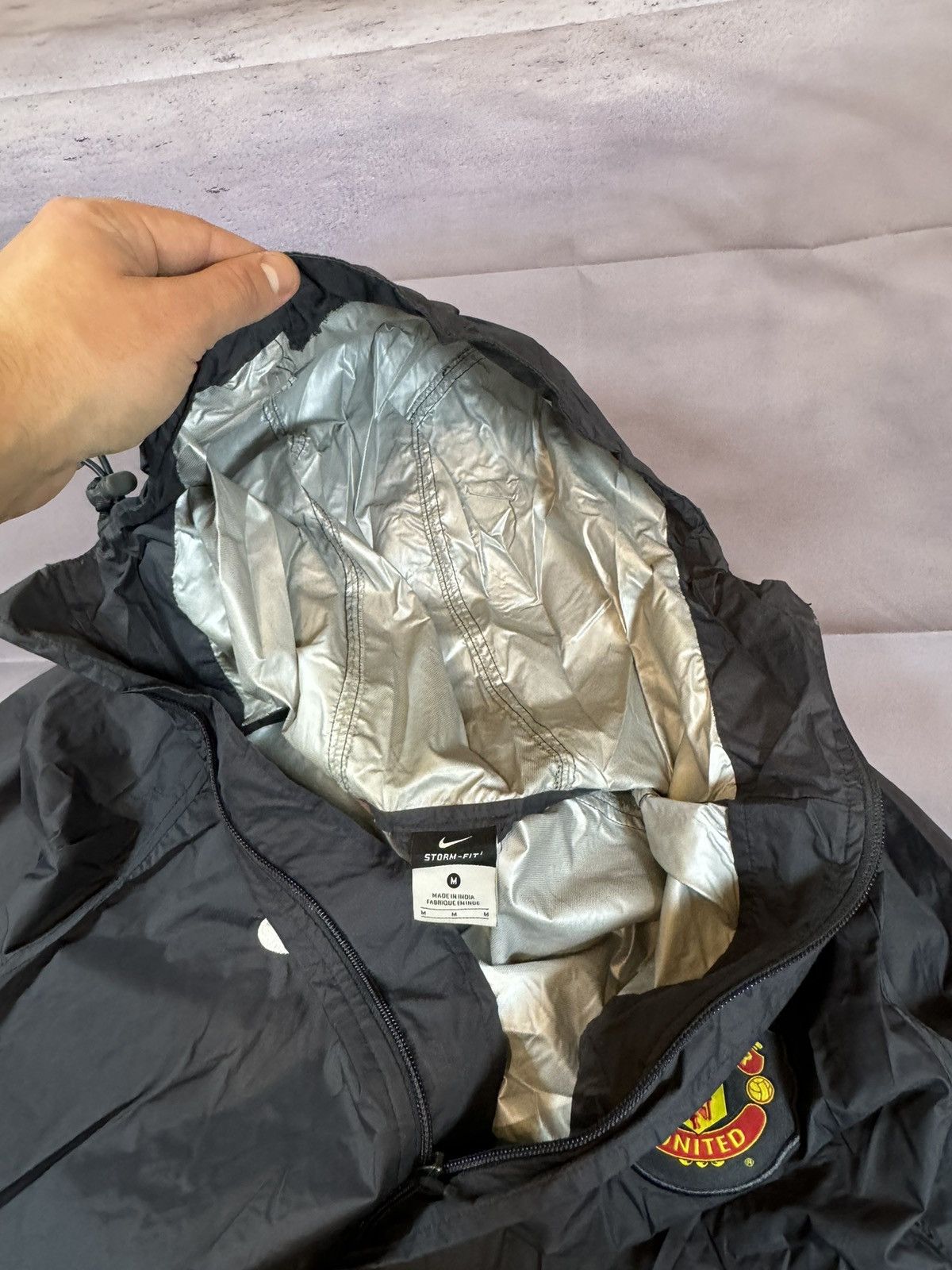 Nike × Vintage Vintage Manchester United Raincoat Training Nike Jacket Size US M / EU 48-50 / 2 - 12 Thumbnail