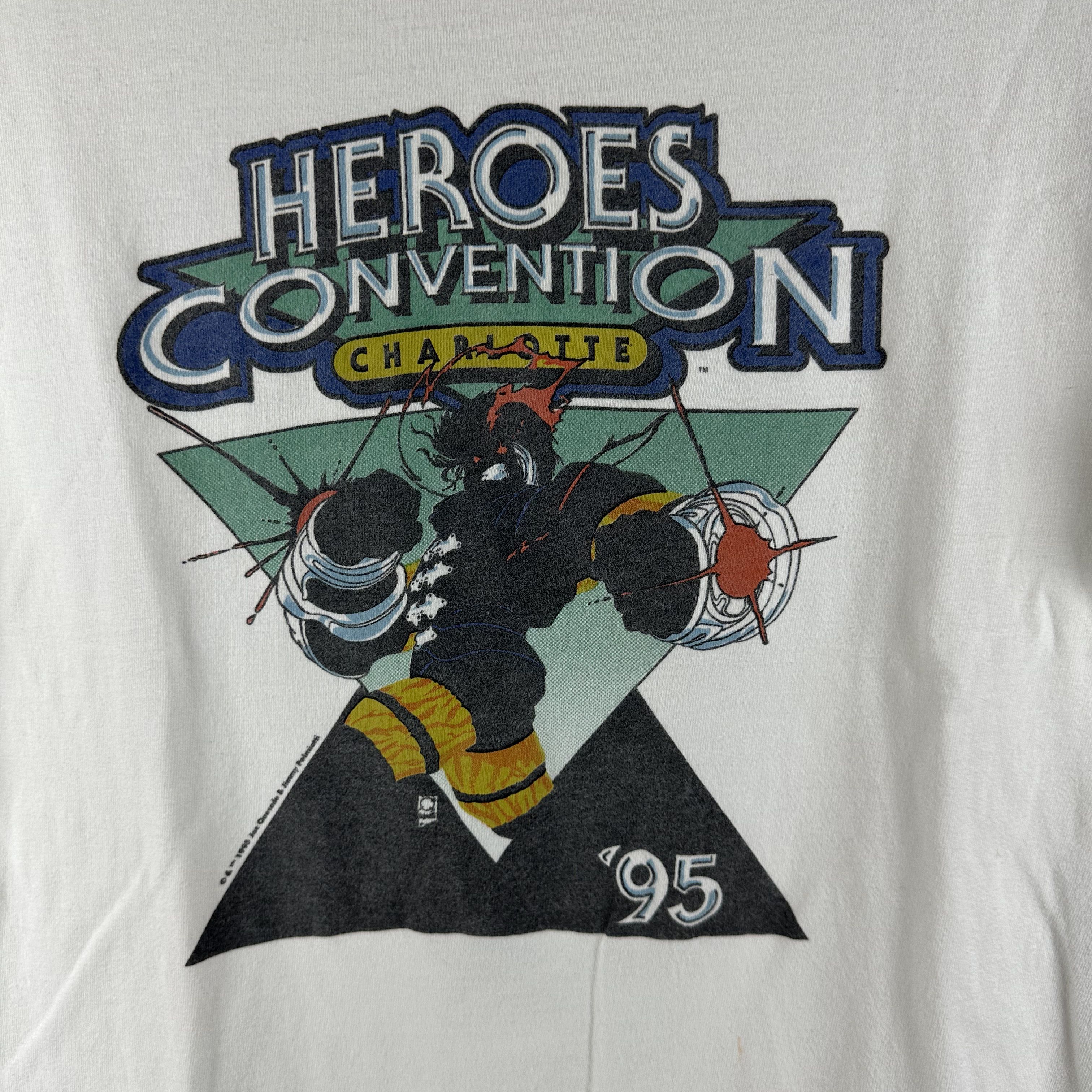 Vintage Vintage 1995 Heroes Convention Comic Superhero T-Shirt Size US L / EU 52-54 / 3 - 2 Thumbnail