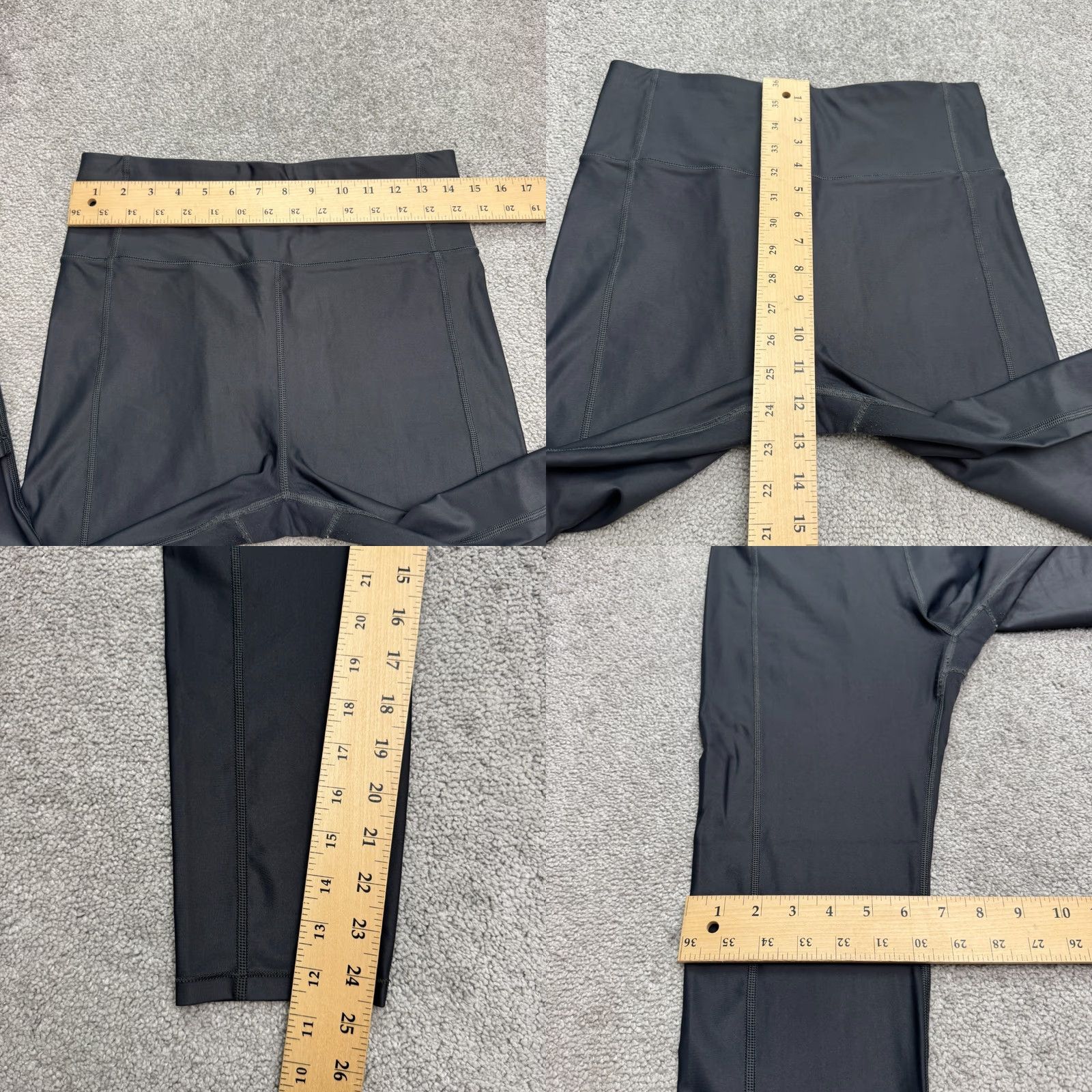 Sweaty Betty VINTAGE Sweaty Betty Activewear Crop Leggings Womens L Gray 7/8 High Rise Yoga Size 36" / US 14 / IT 50 - 8 Thumbnail